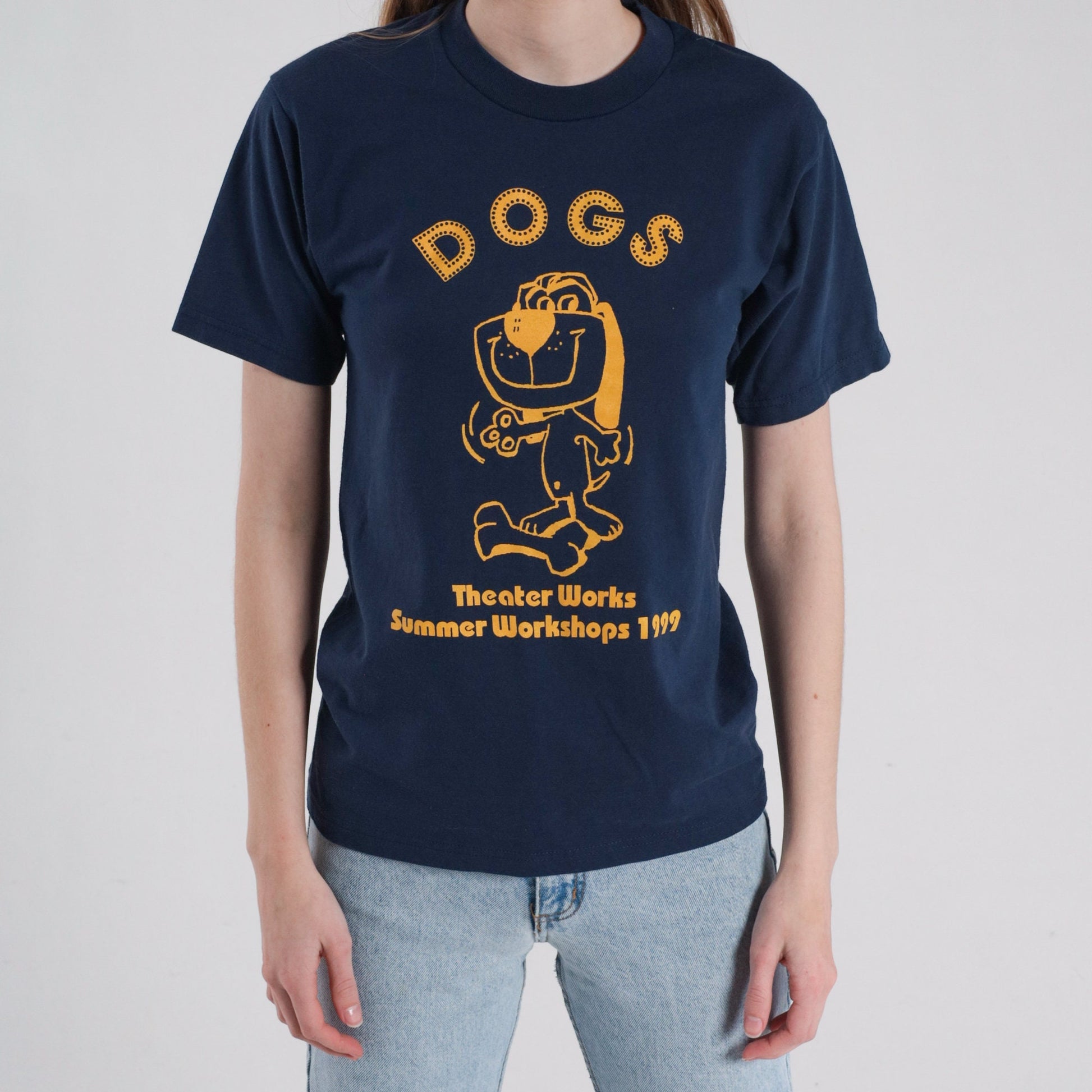 90s Dog's Theaterworks Summer Workshop Graphic Tee Blue XS