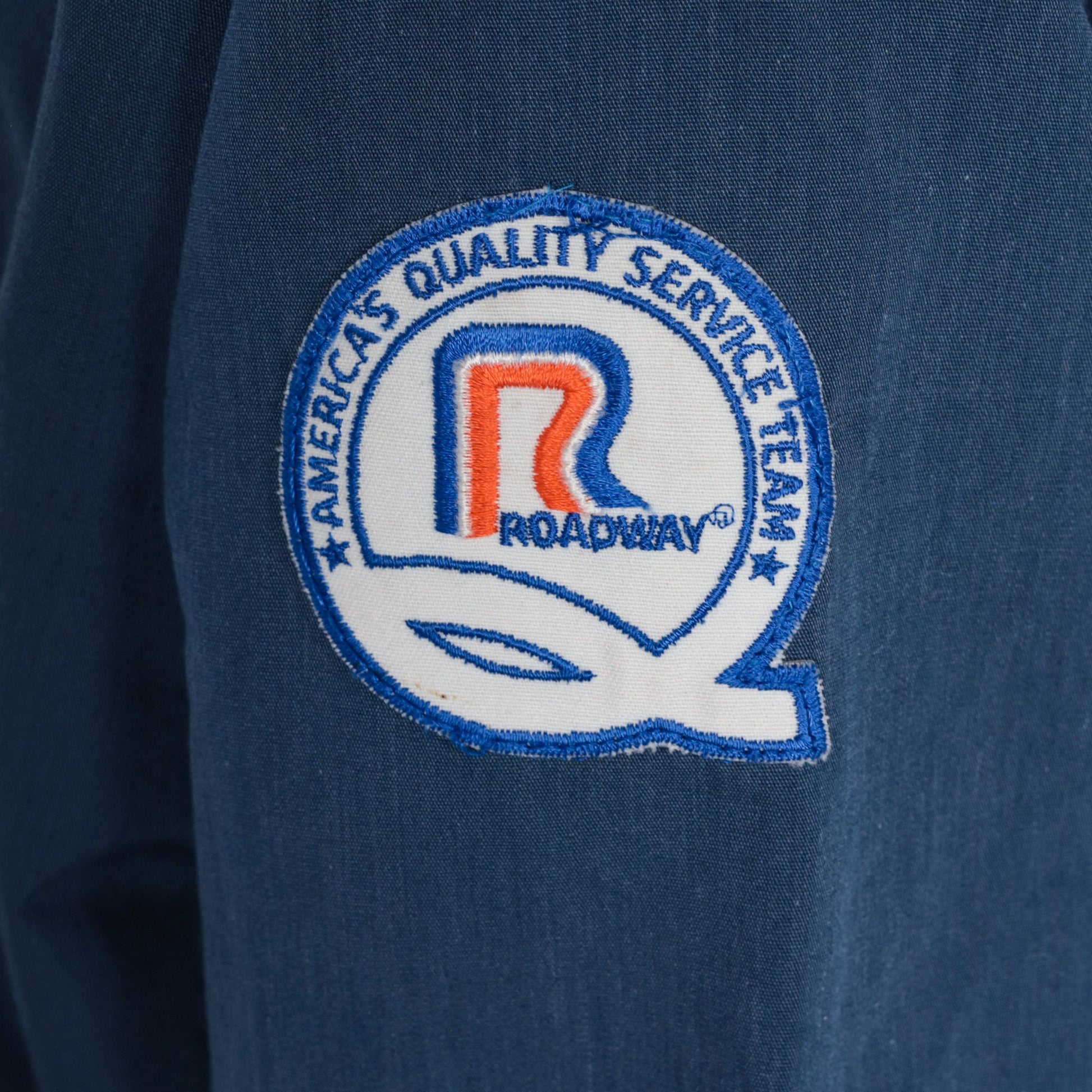 80s Roadway Safety Achievement Bomber Jacket Navy Blue Mens XL