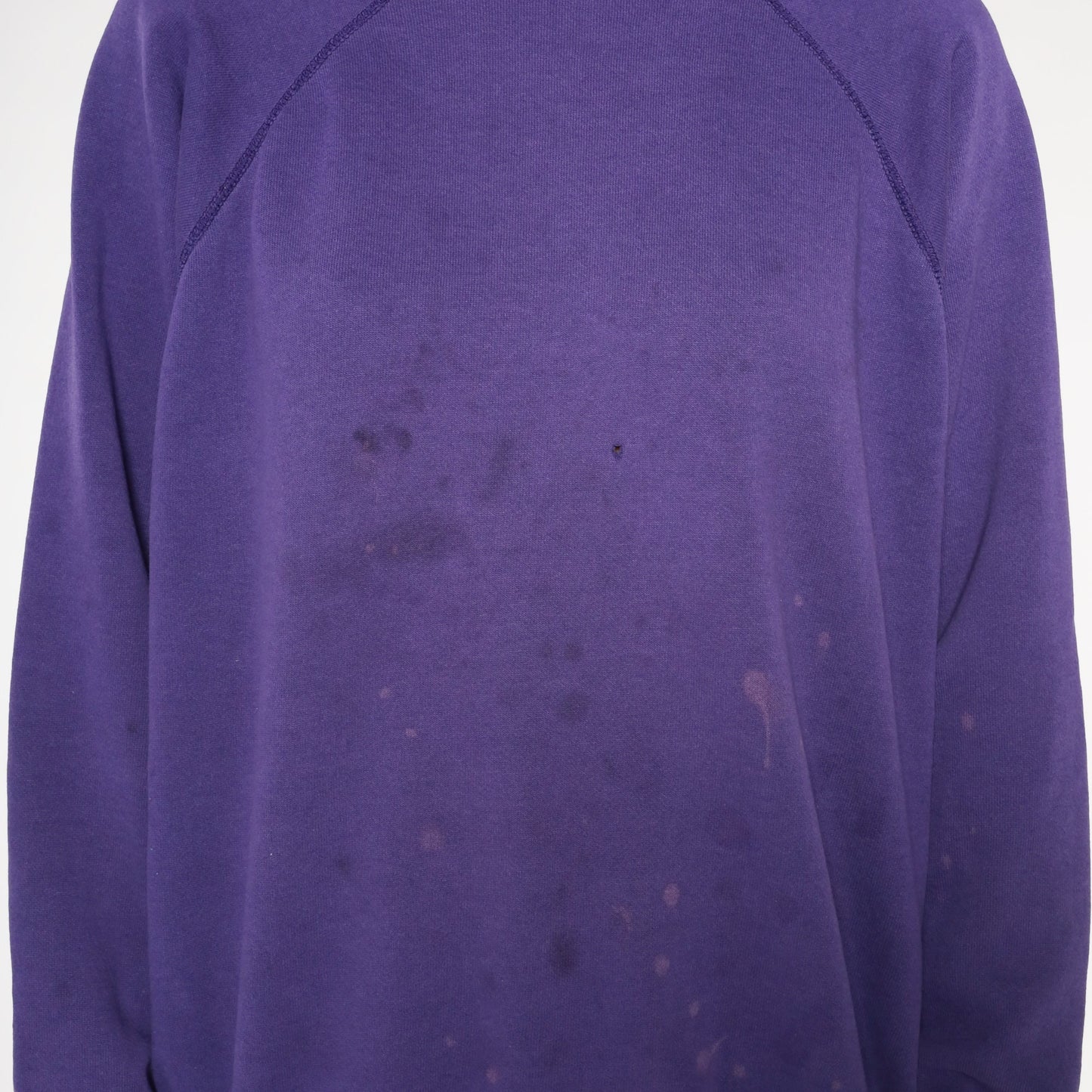 80s Purple Raglan Sweatshirt Distressed Crewneck Slouchy Large L