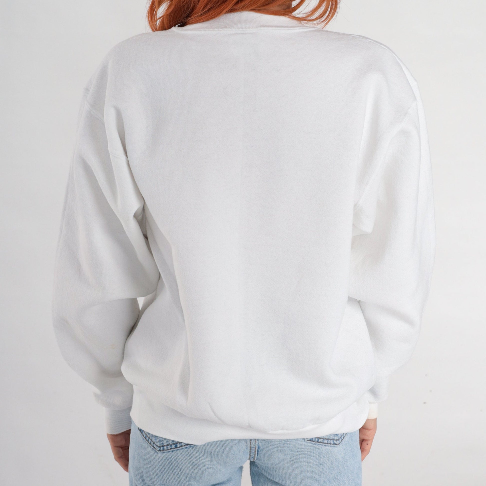 90s Santa Ynez Valley Carriage Classic Sweatshirt White Graphic Pullover Medium Large