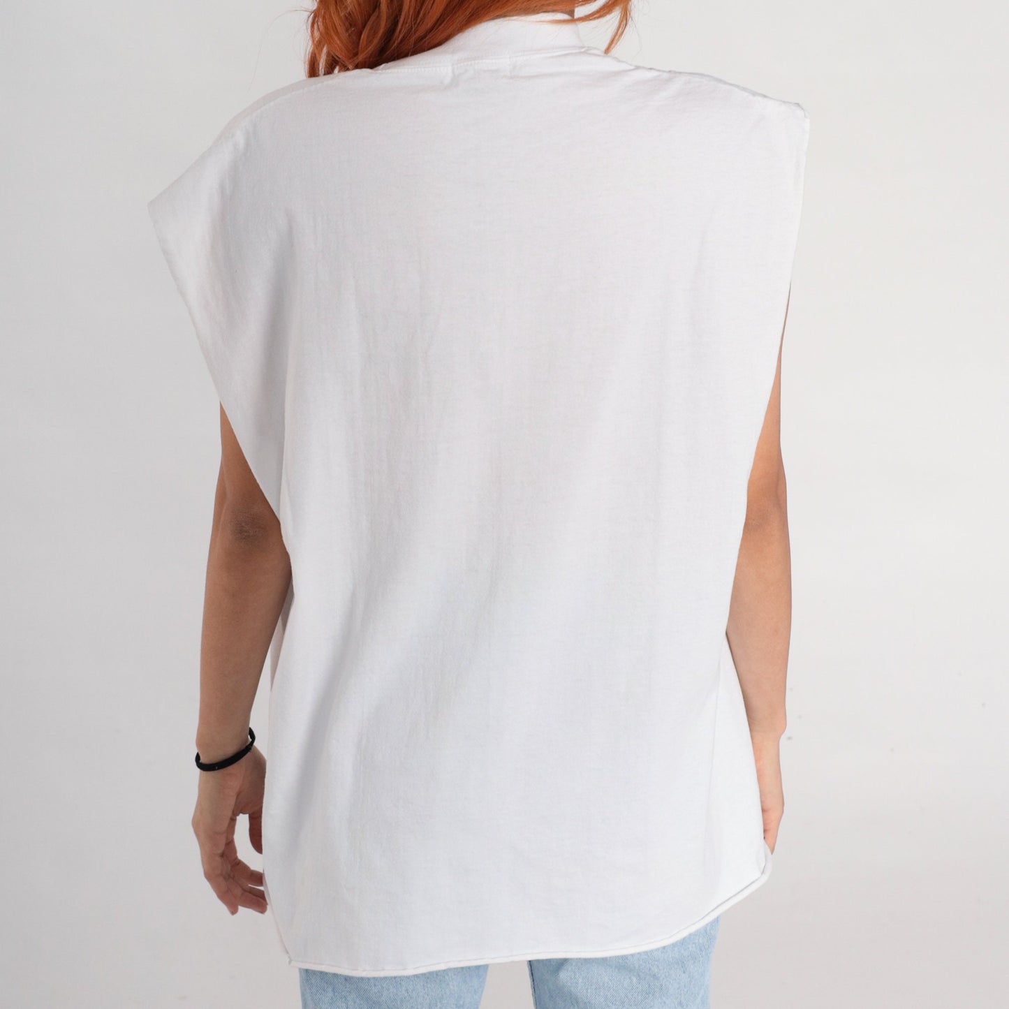 00s Boracay Philippines Seashell Graphic Tank Top White Large