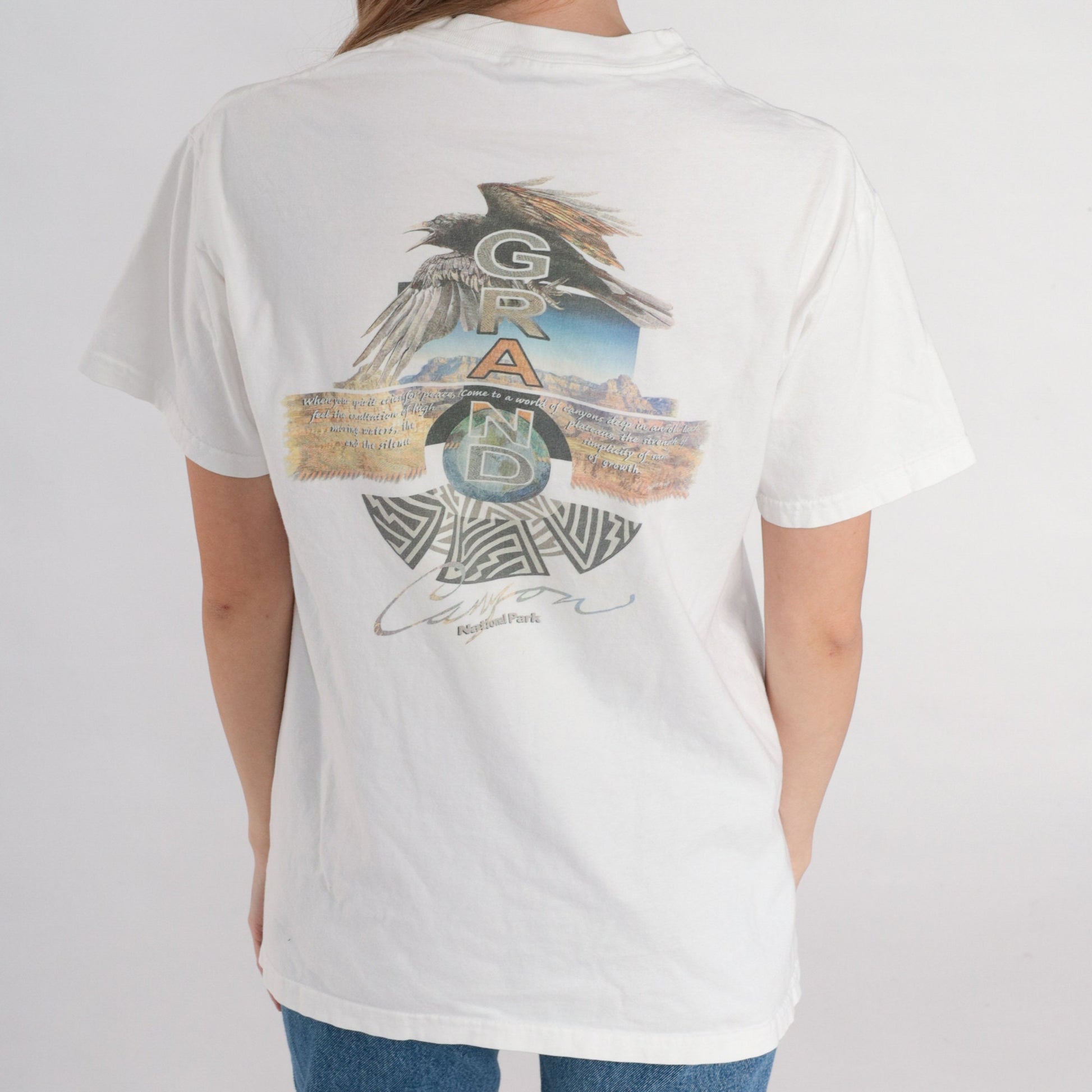 90s Grand Canyon National Park T-Shirt White Graphic Tee Medium M
