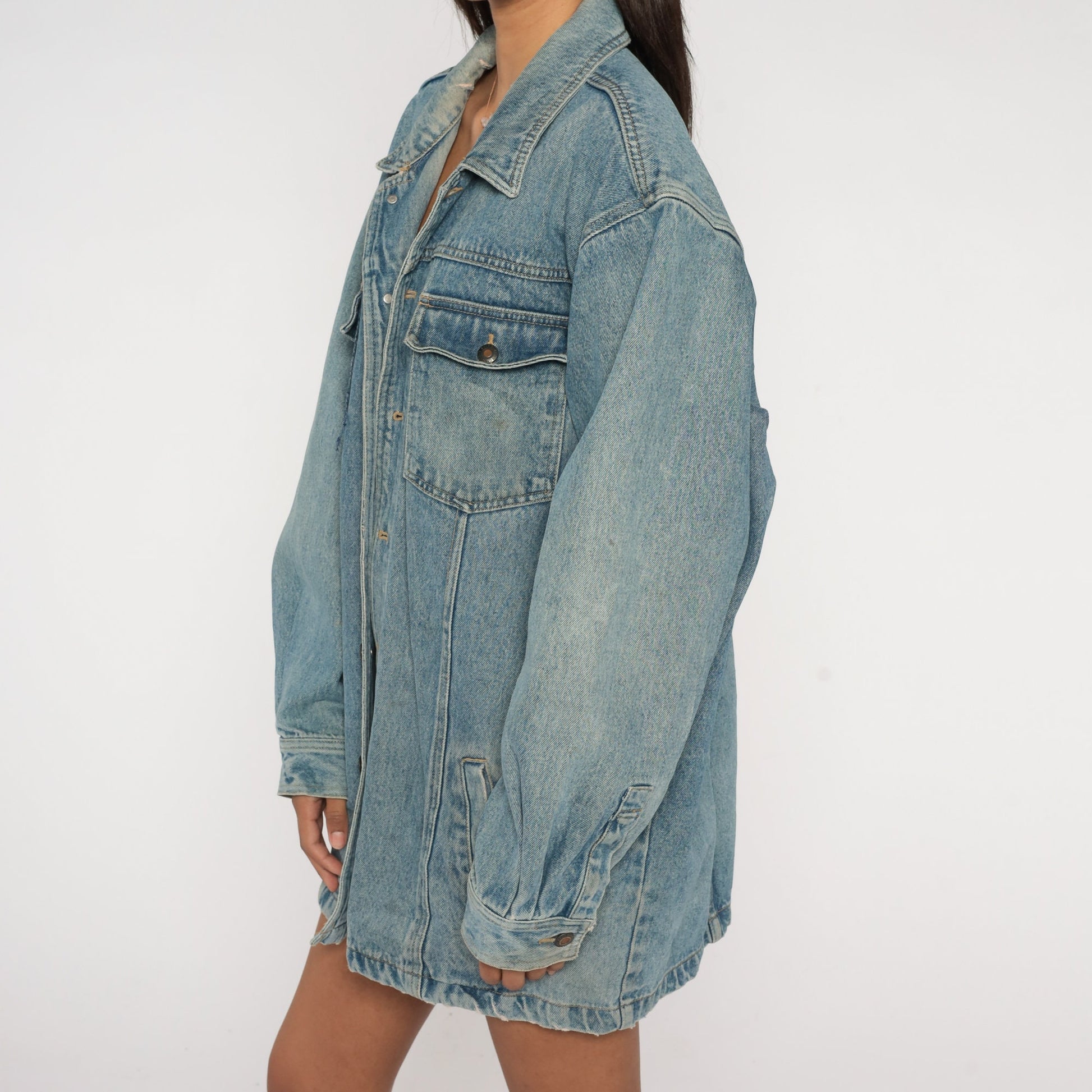 90s Bugle Boy Blue Denim Jacket Men's Extra Large XL