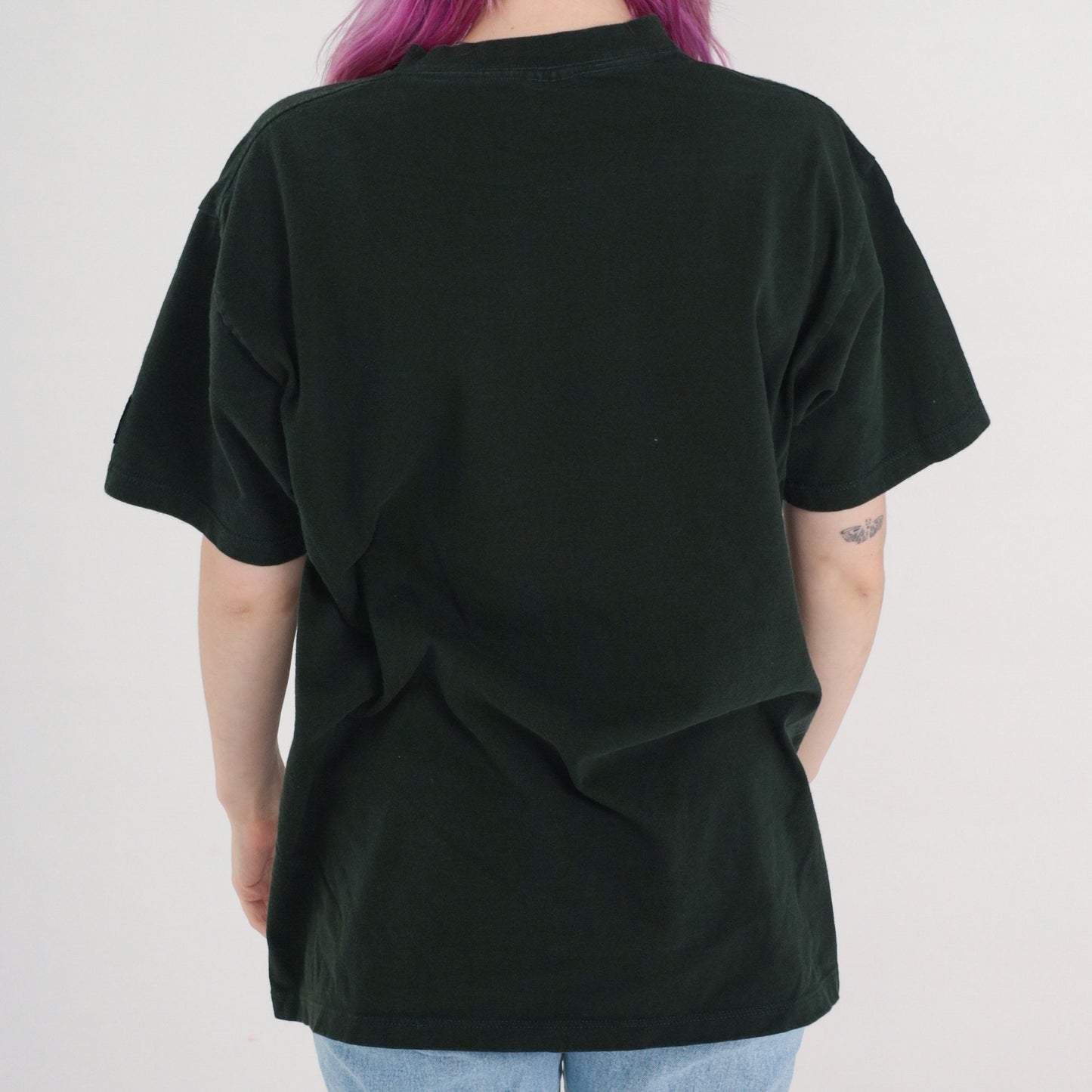 90s Brett Favre Green Bay Packers Starter Football T-Shirt Black Medium