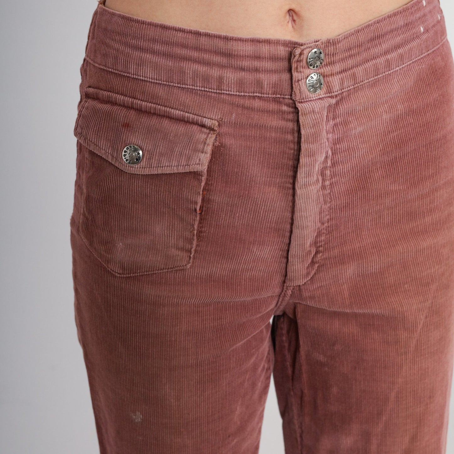70s Stubbies Brown Corduroy Straight Leg Pants Mid Rise Extra Small