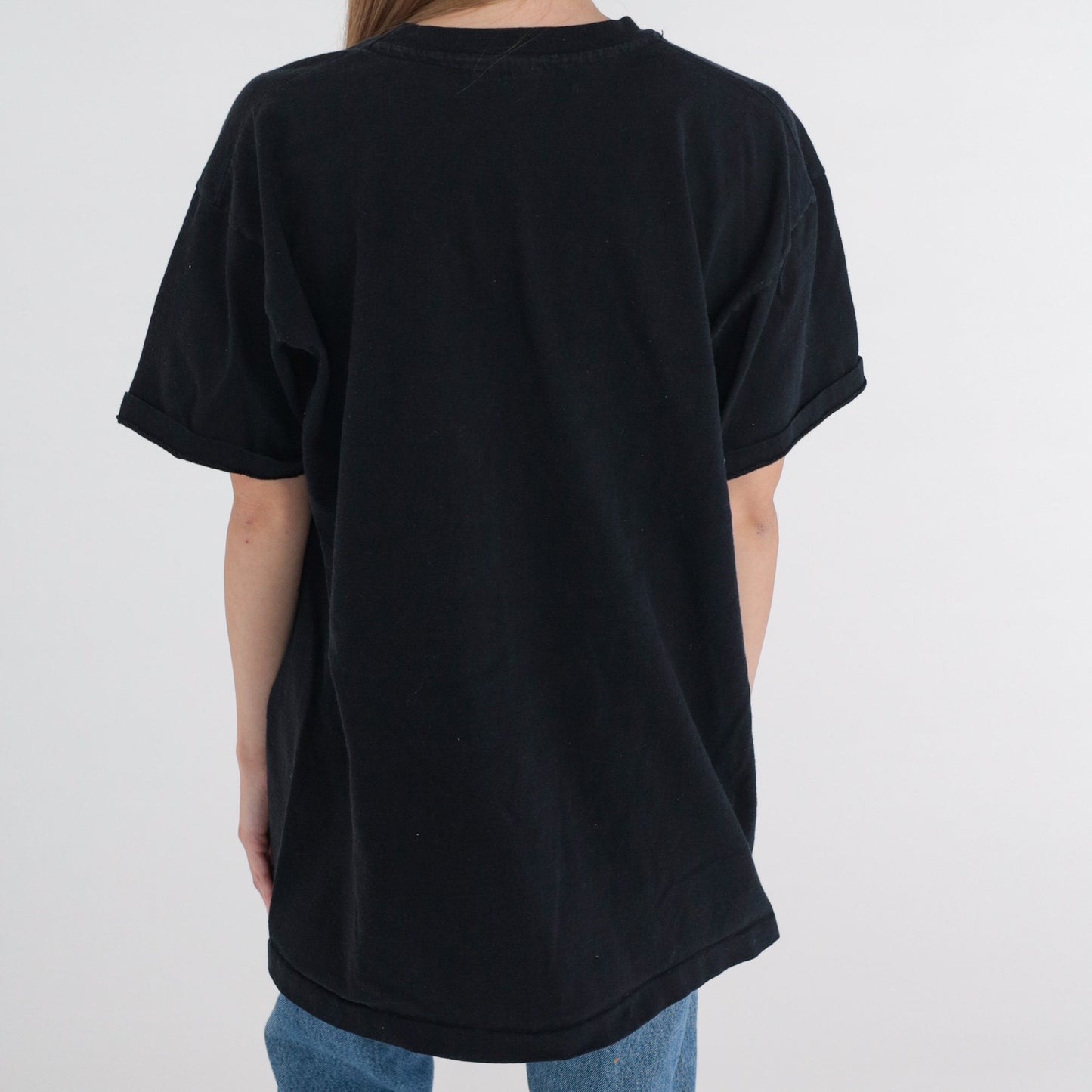 90s Dallas Texas Embroidered Potted Plants T-Shirt Black Cotton Extra Large XL