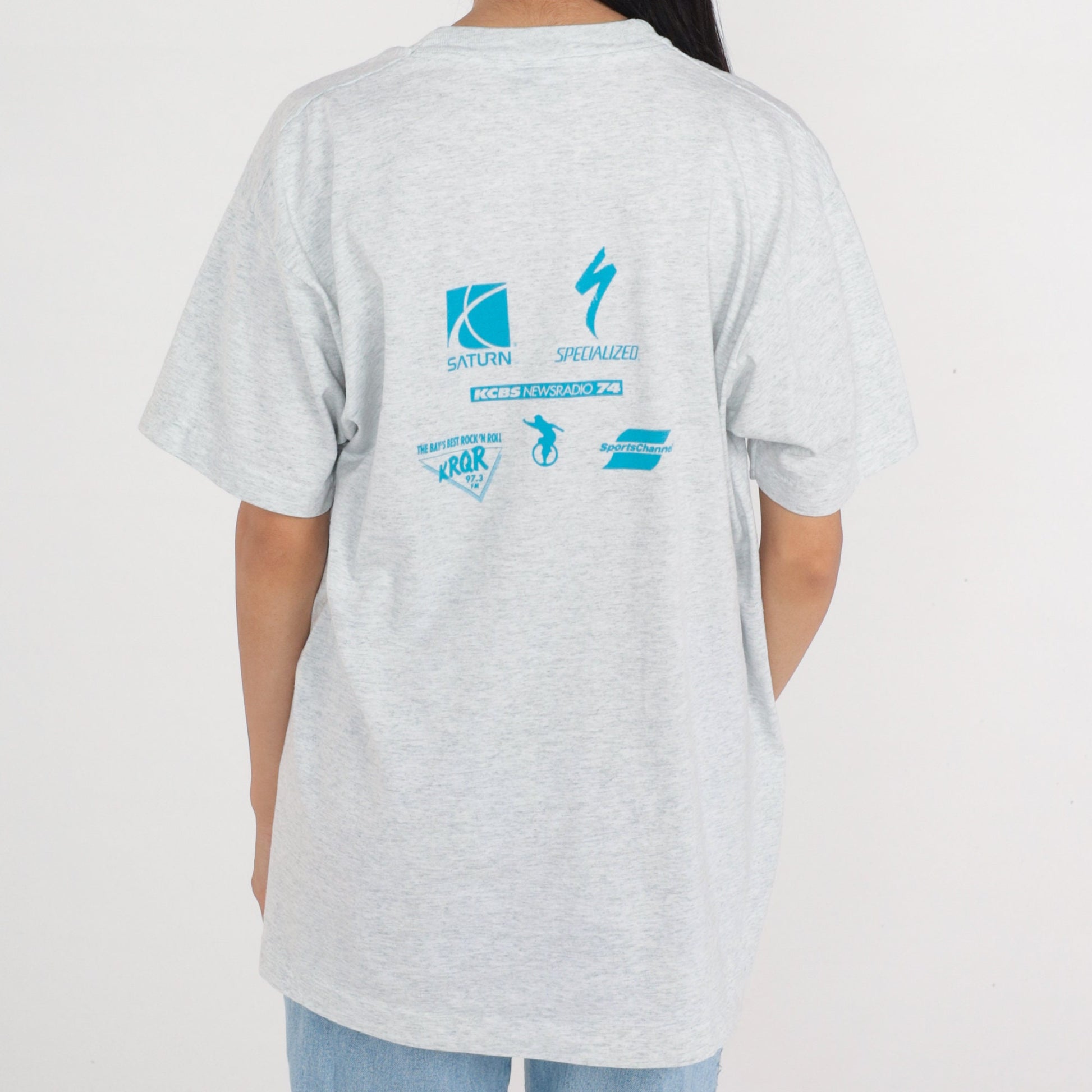 1992 Great San Francisco Bike Adventure T-Shirt 90s Graphic Tee Single Stitch XL
