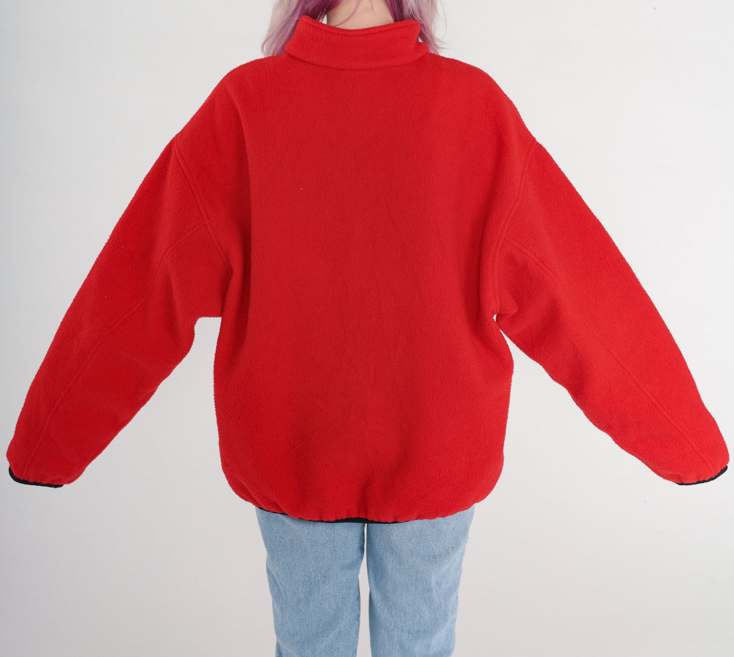 90s Speedo Red Fleece Zip-Up Jacket Extra Large XL