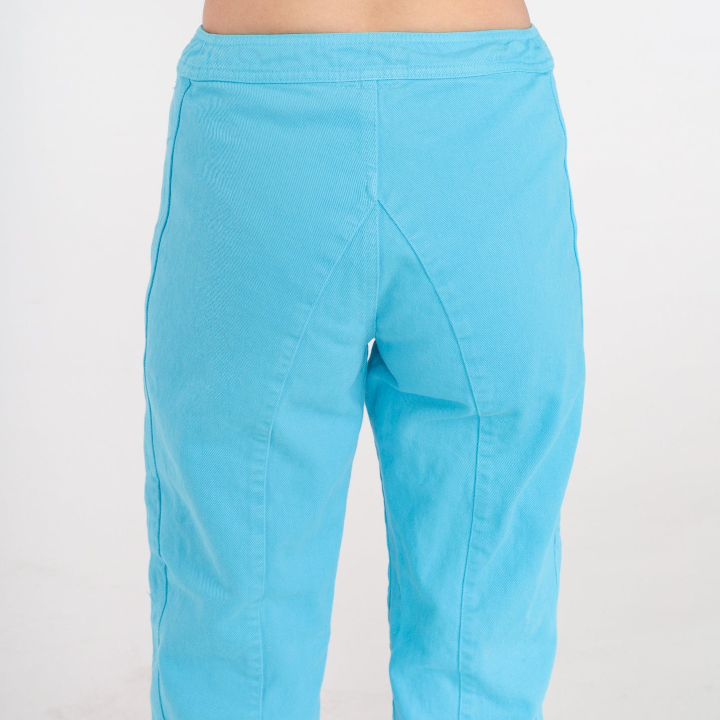 90s Kenzo Bright Blue Mid Rise Straight Leg Jeans Extra Small