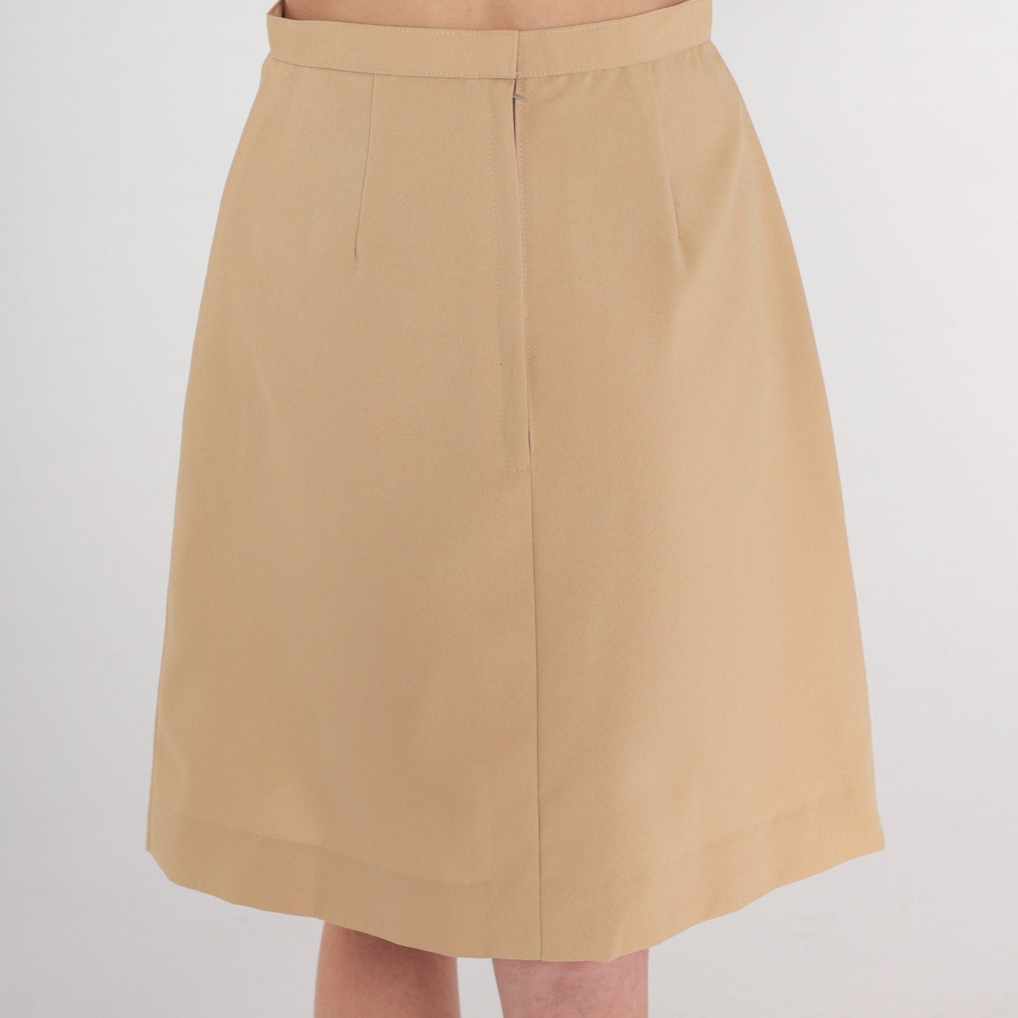 90s Tan A-Line Mini Skirt High Waisted Extra Small XS