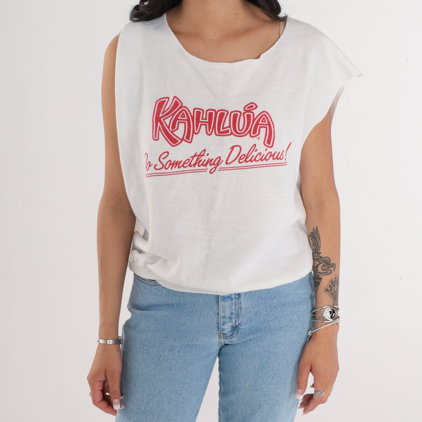 90s Kahlua Graphic Sweatshirt White Crewneck Alcohol Tee Extra Large XL
