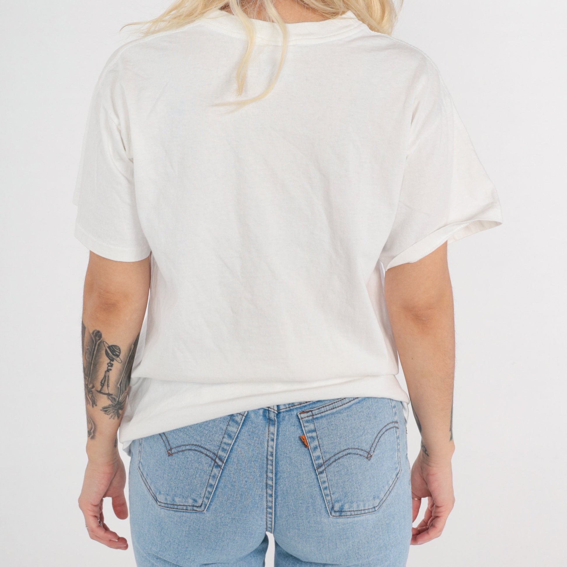 90s Solvang California Hummingbird Graphic T-Shirt White Cotton Single Stitch Medium