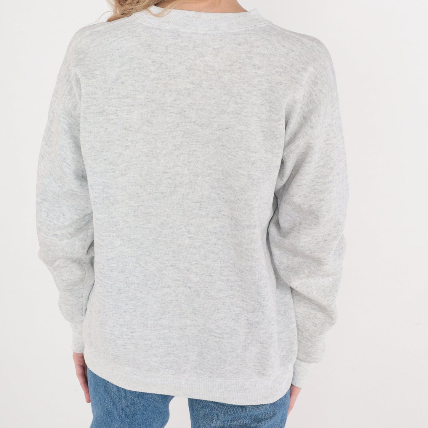 90s Timberwolf Graphic Sweatshirt Heather Grey Crewneck Medium