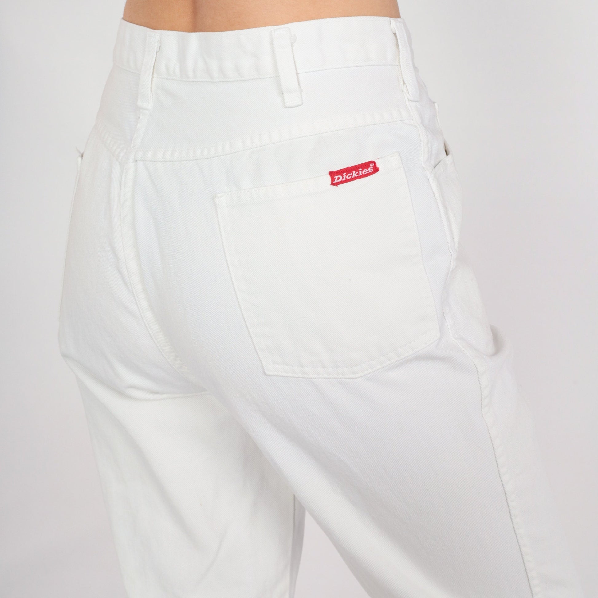 Dickies White Denim High Rise Straight Leg Jeans 00s Workwear Extra Large