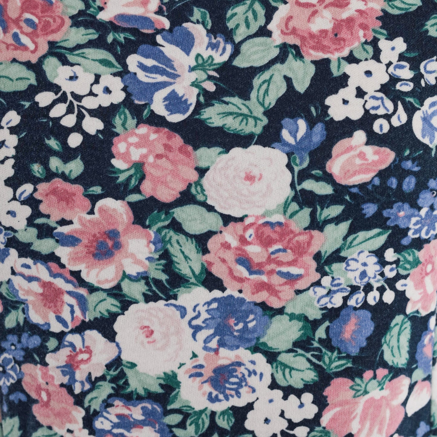 90s Navy Floral Midi Sundress Sleeveless Empire Waist Spaghetti Strap Medium M