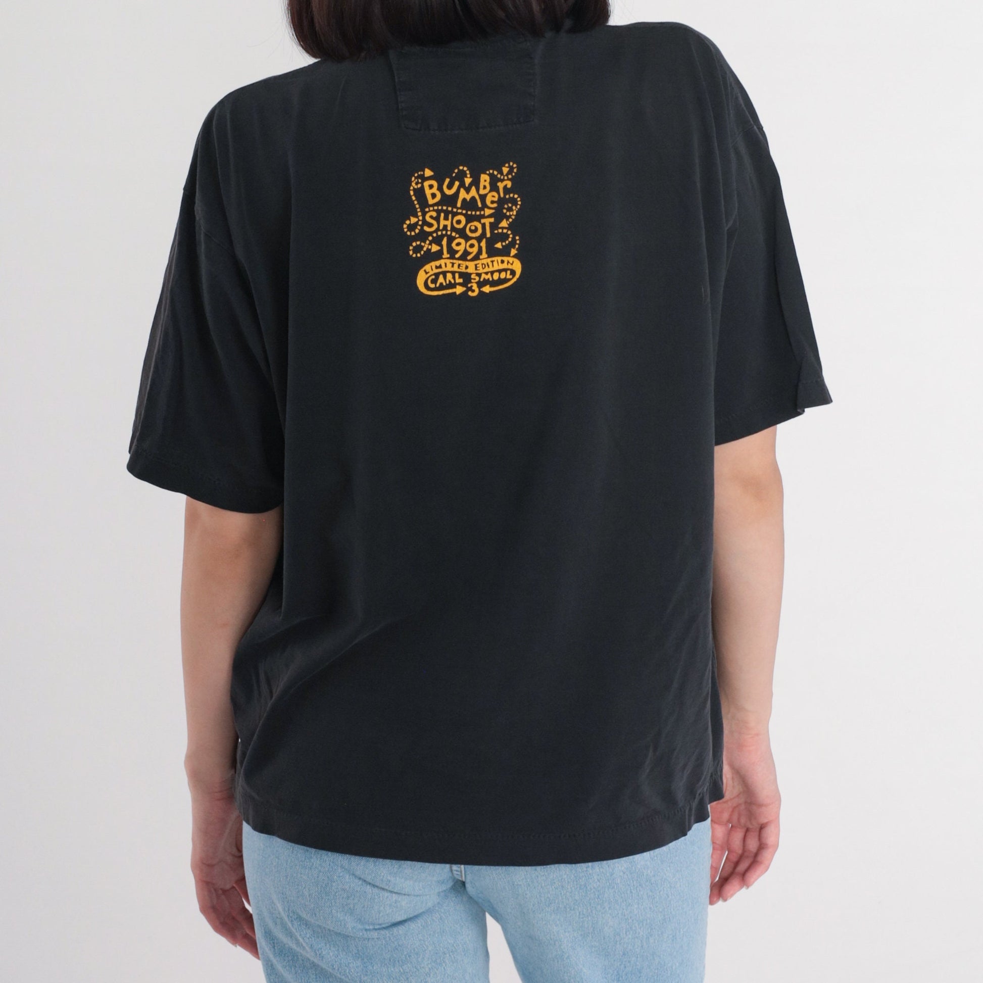 1991 Bumbershoot Seattle Music Festival T-Shirt Black Cotton Graphic Tee Large L