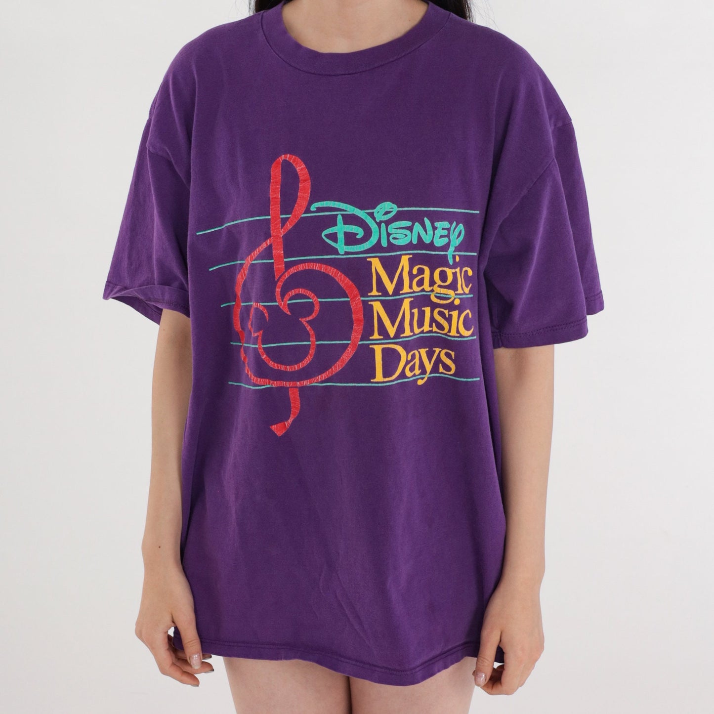 90s Disney Magic Music Days T Shirt Purple Graphic Cotton Extra Large XL