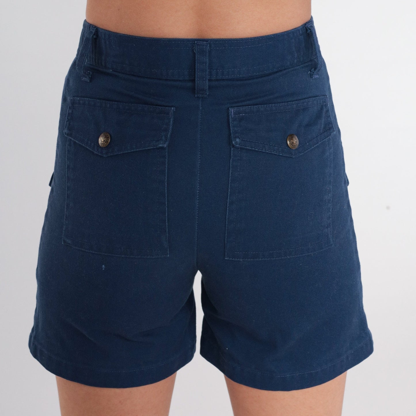 80s Boy Scouts of America Navy Cargo Shorts High Rise XXS