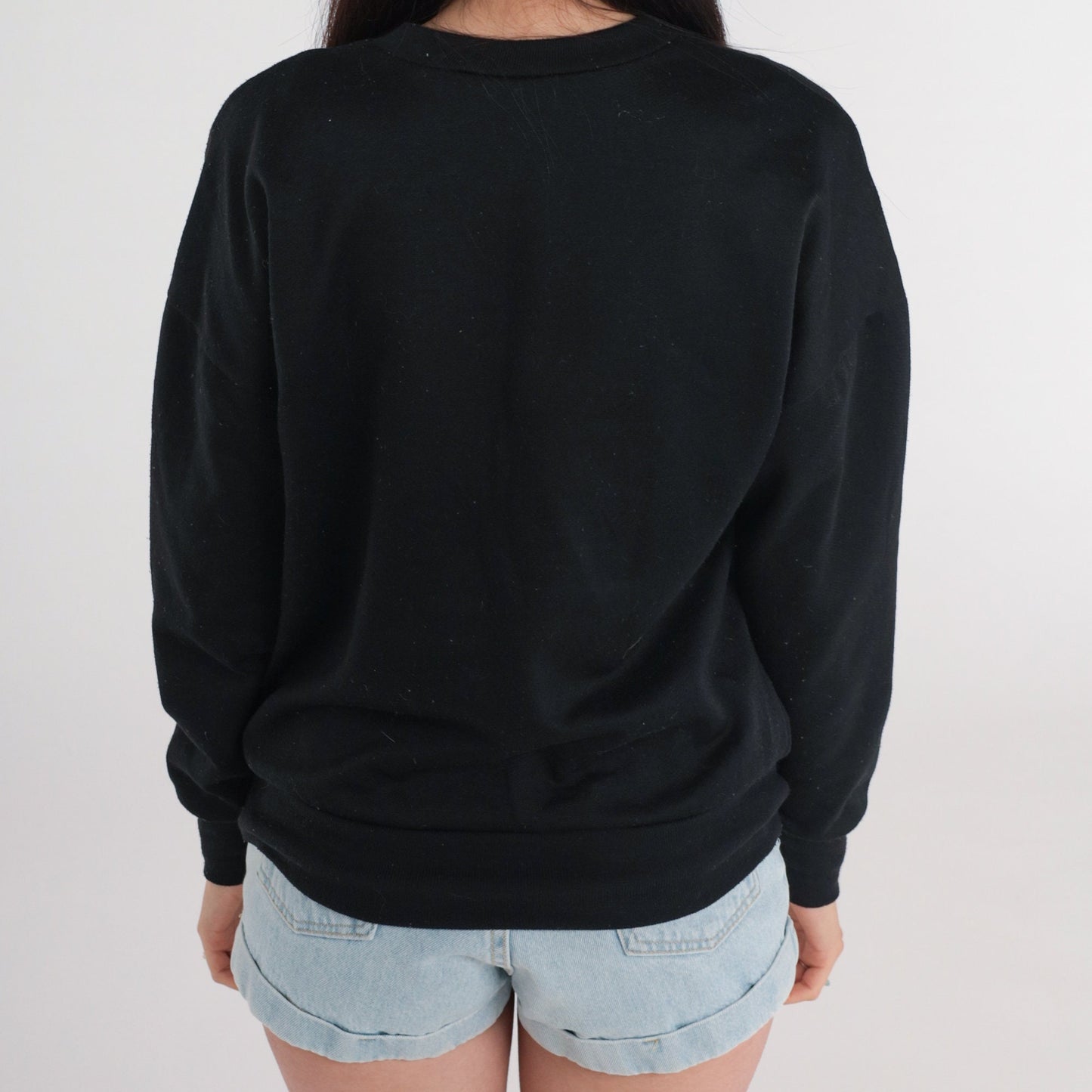 90s Southwestern Geometric Glitter Sweatshirt Black Gold Crewneck Small Medium