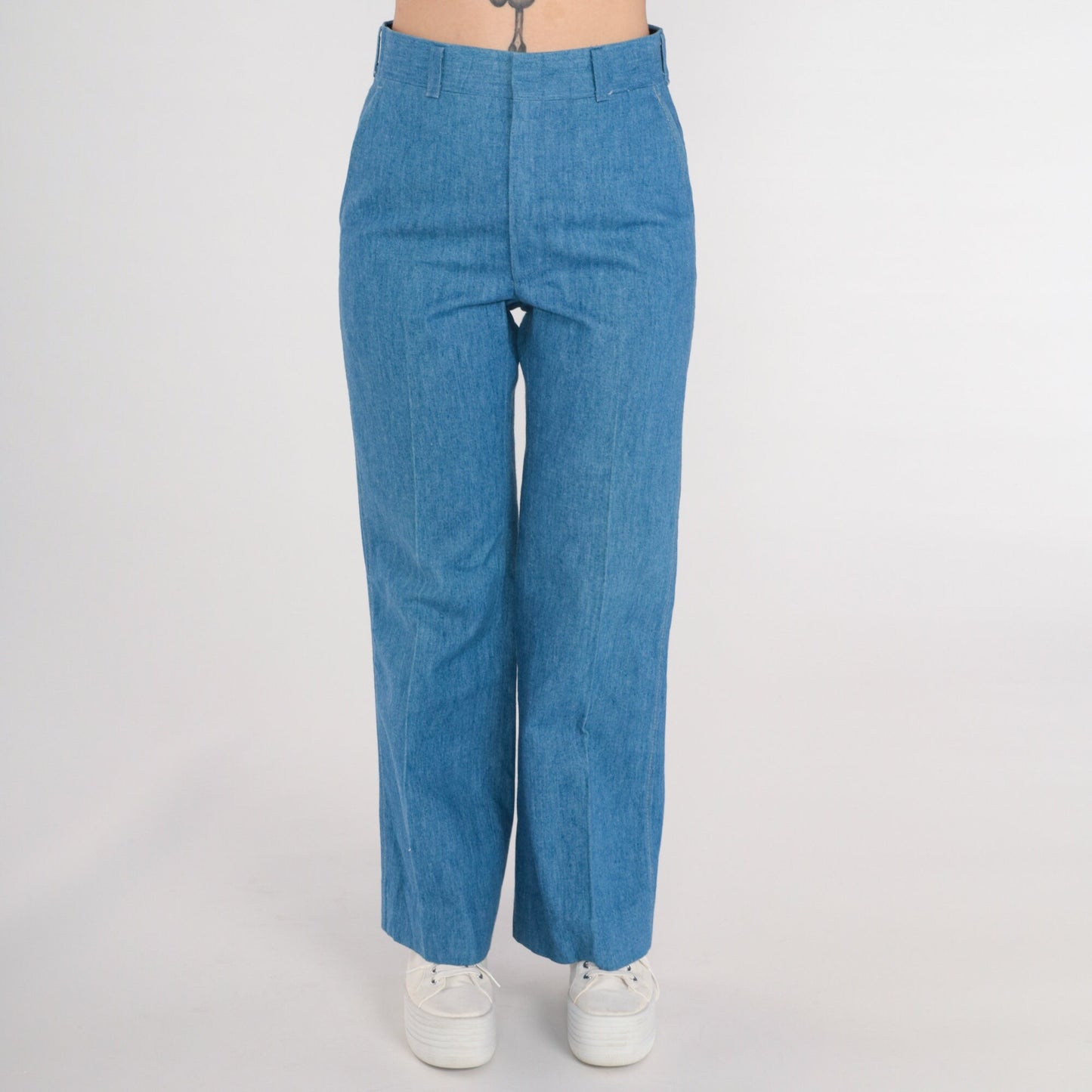 70s Haggar High Waist Straight Leg Jeans Blue Denim Small