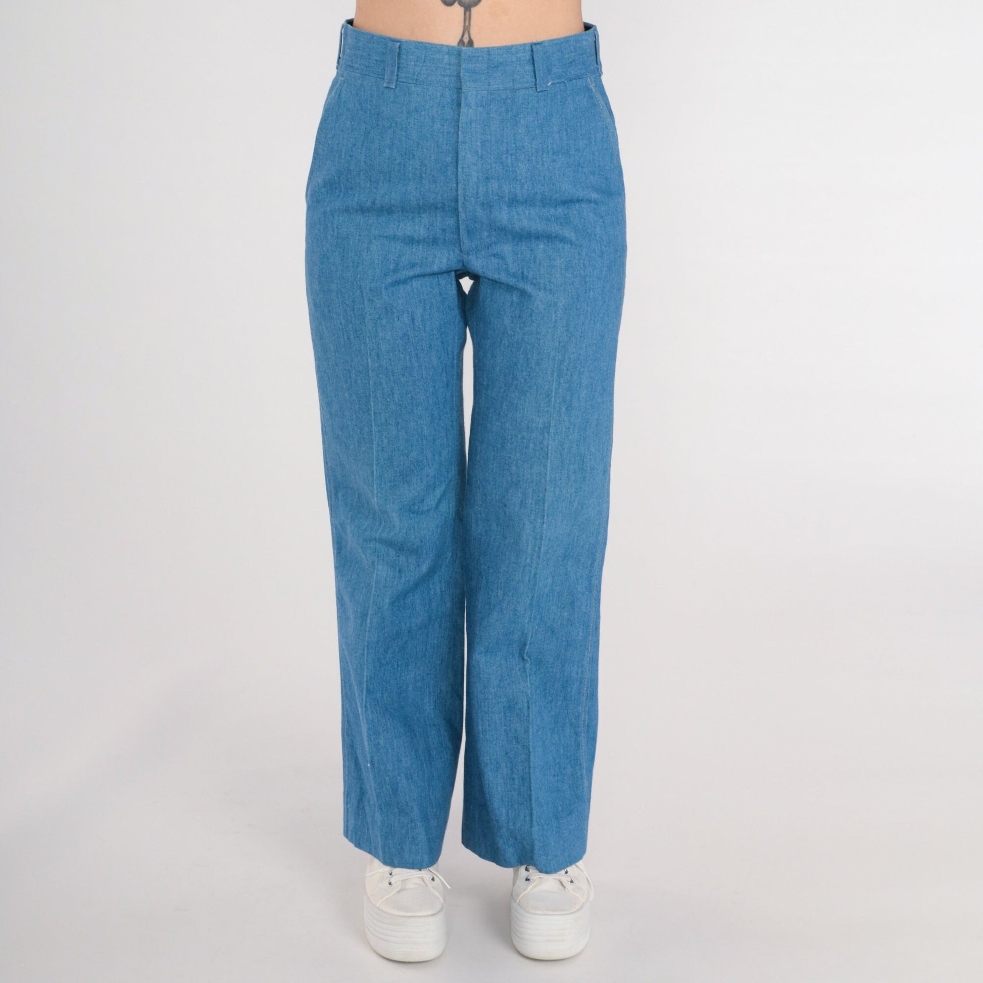 70s Haggar High Waist Straight Leg Jeans Blue Denim Small