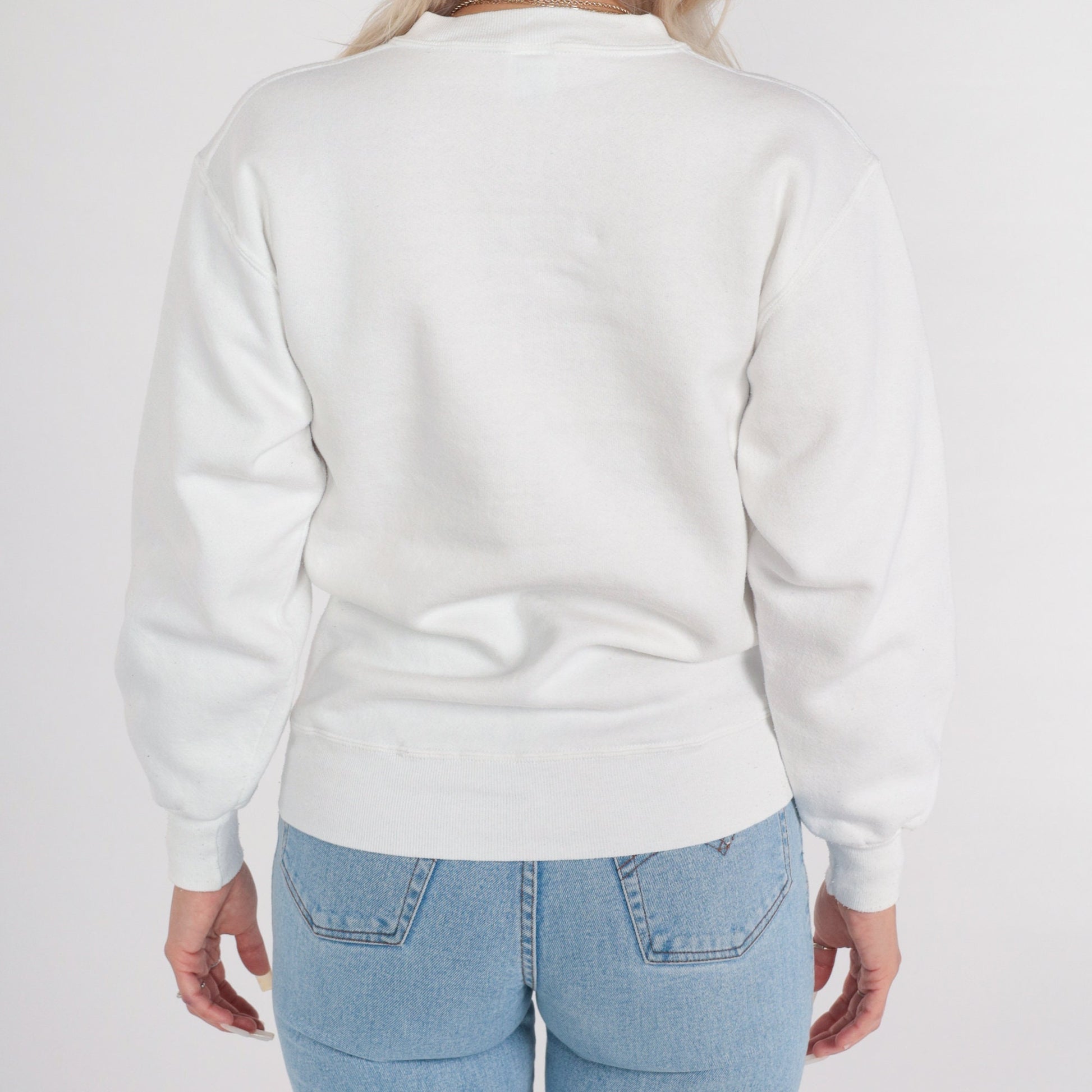 90s Jerzees Koala Bear Graphic Sweatshirt White Crewneck Small