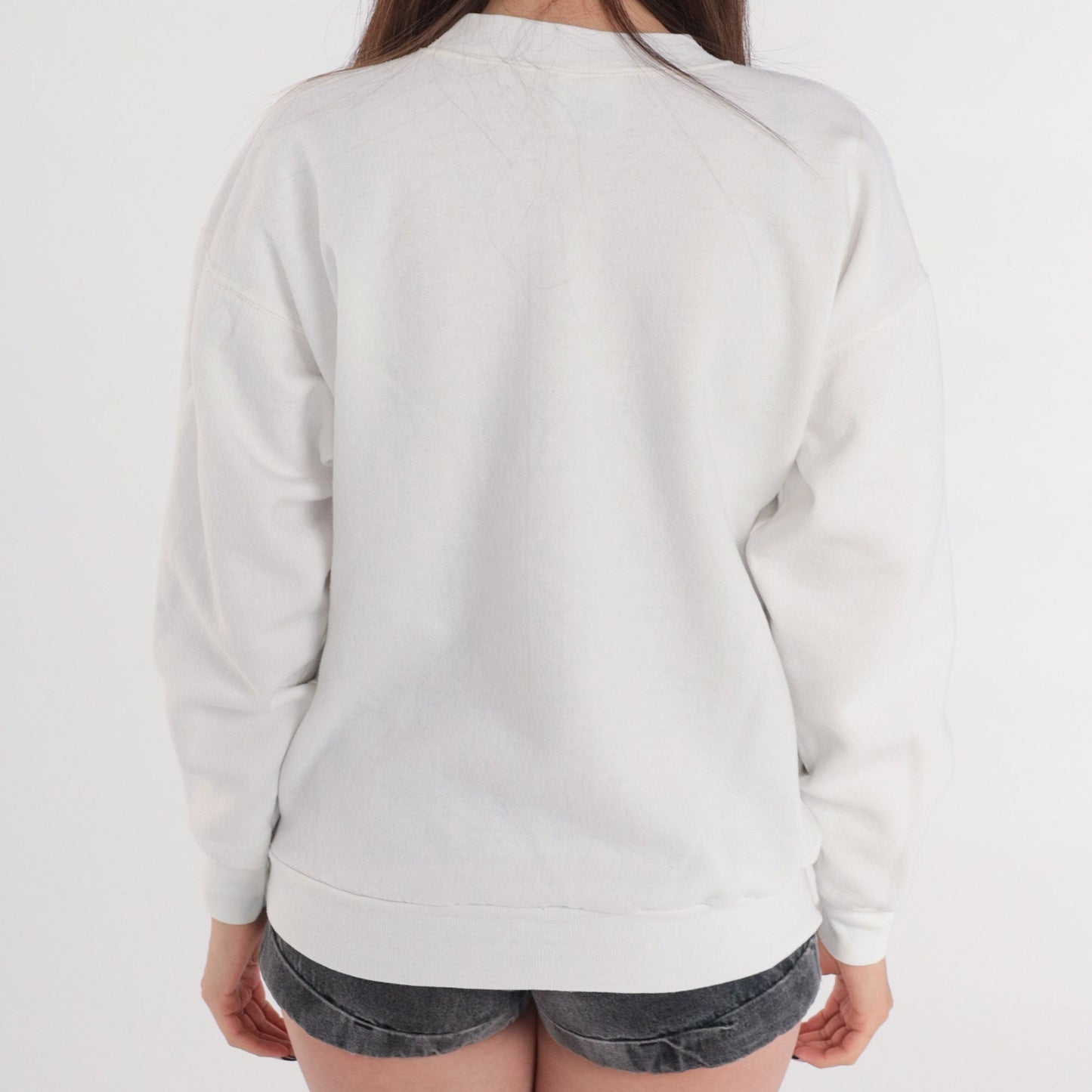 90s Buffalo Bill Dam Cody Wyoming Graphic Sweatshirt White Medium