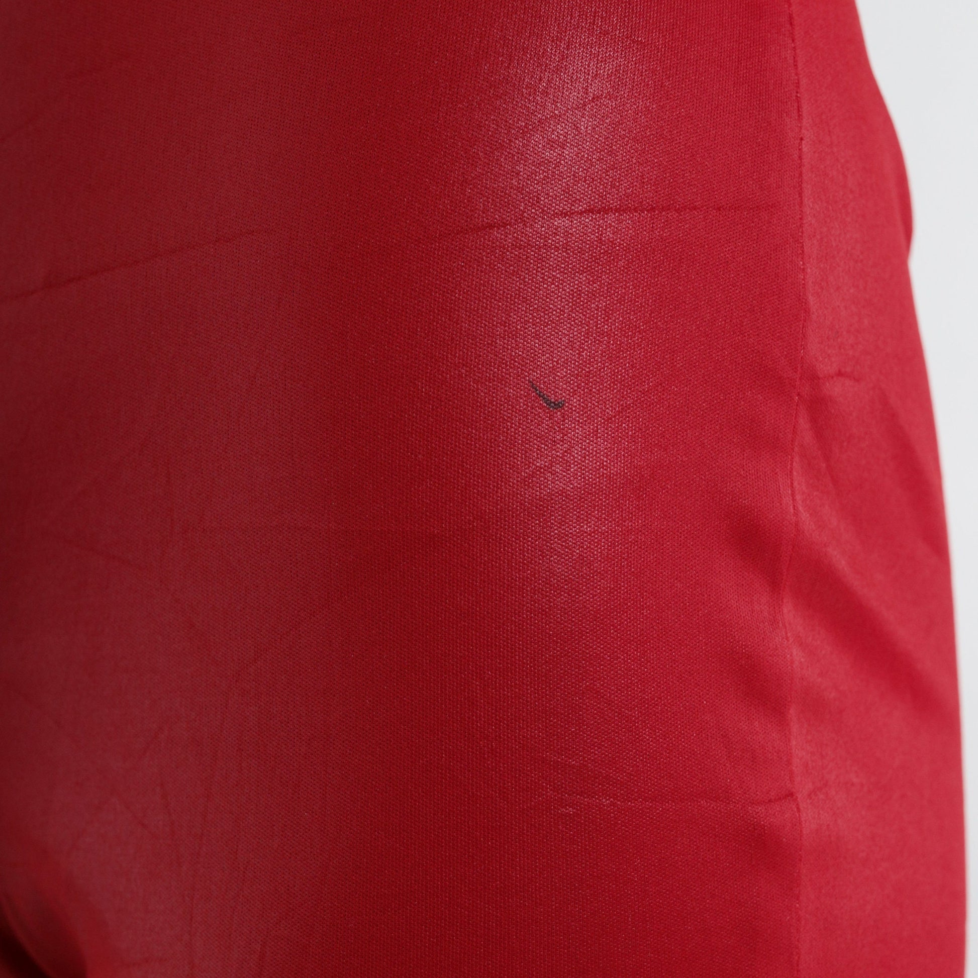 90s Red Shiny Low Rise Flared Trousers Extra Small XS