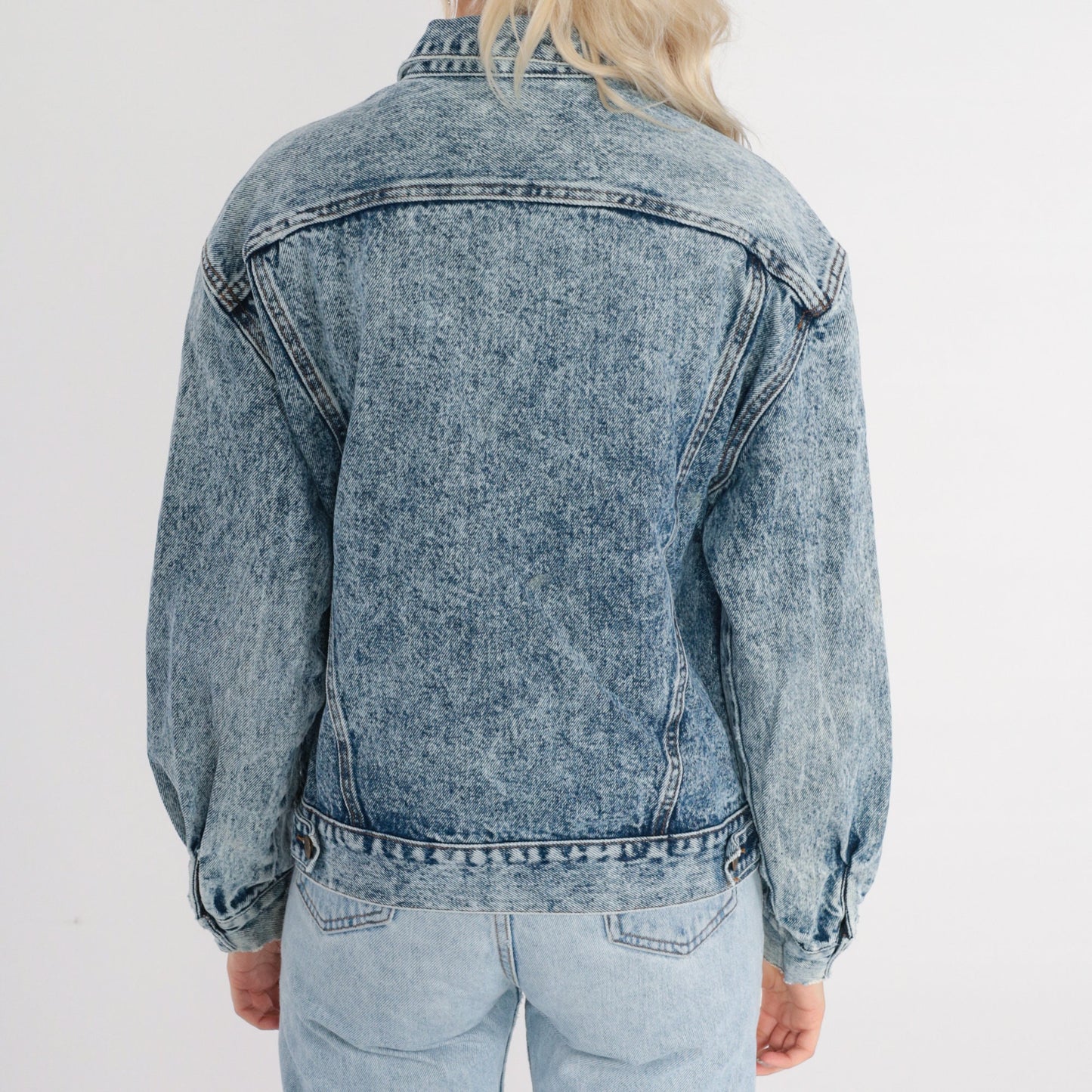 90s Guess Georges Marciano Acid Wash Denim Jacket Blue Large L