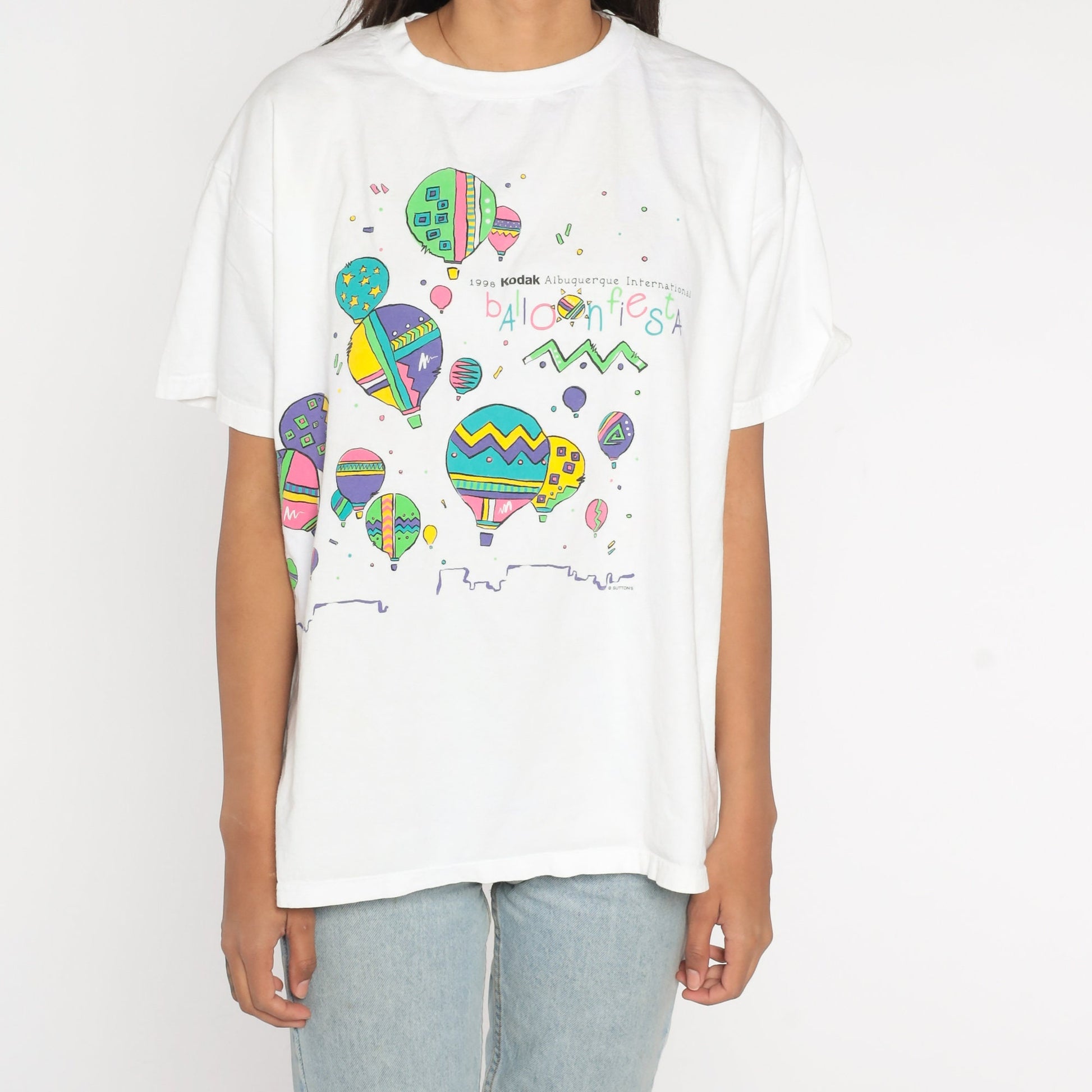 1998 Albuquerque International Balloon Fiesta Graphic Tee Cotton Large