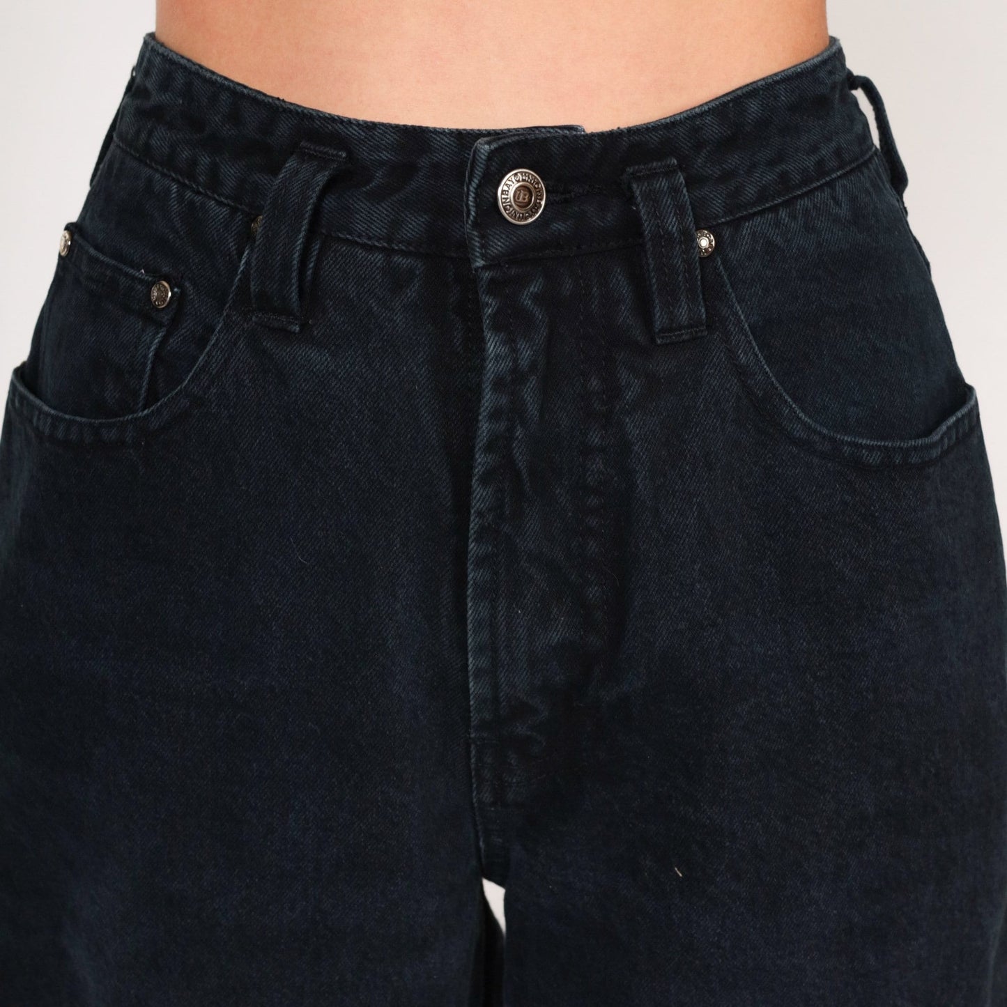 00s Union Bay Black High-Rise Tapered Mom Jeans Small S