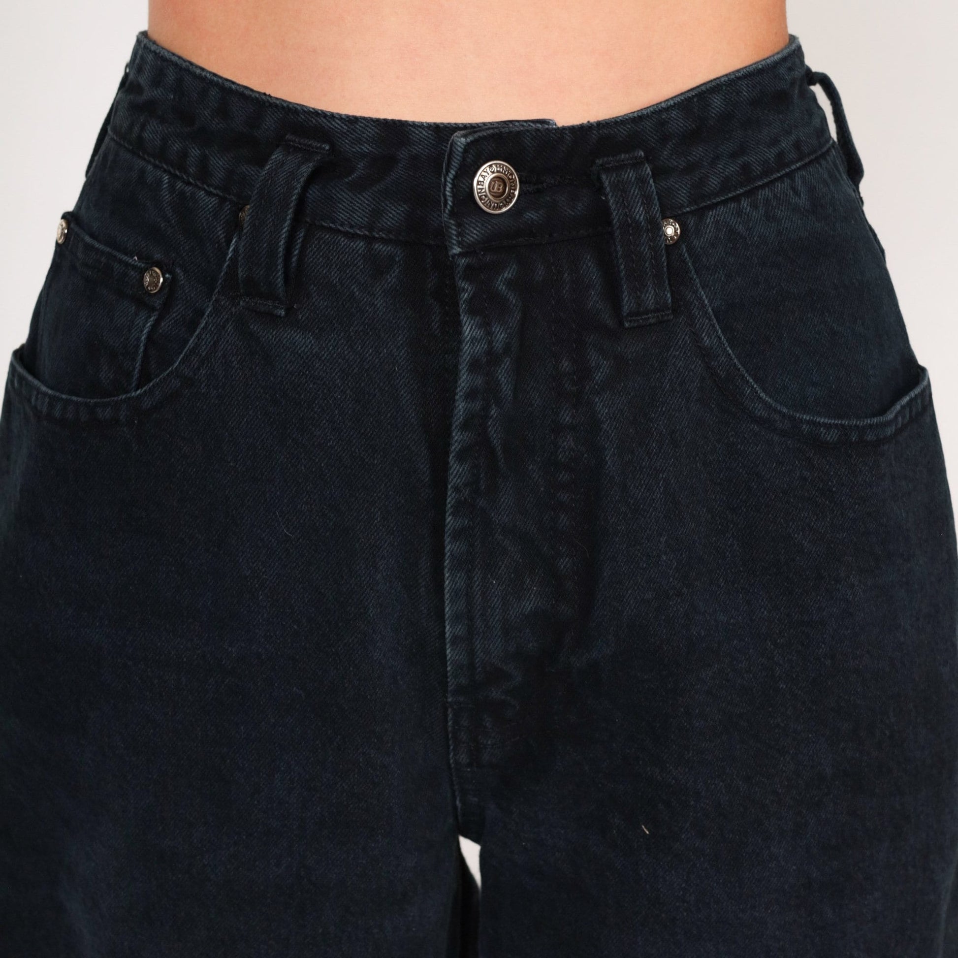 00s Union Bay Black High-Rise Tapered Mom Jeans Small S