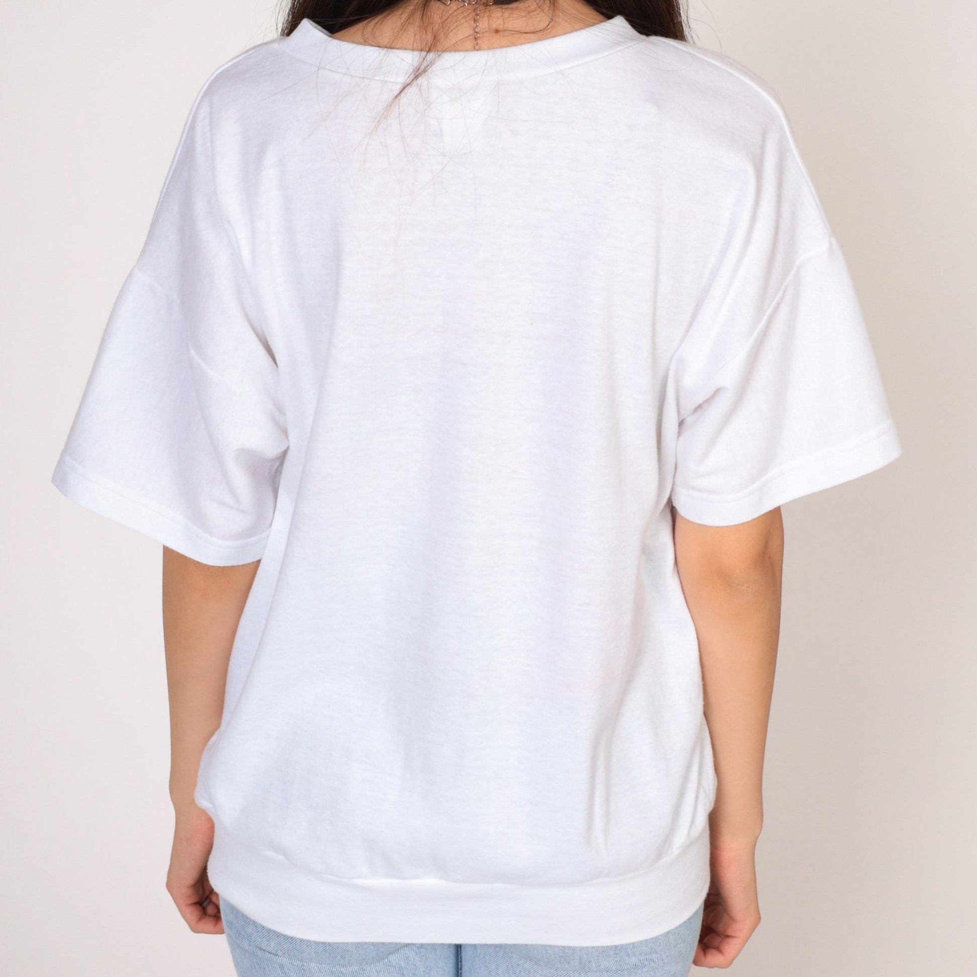 90s Jane Colby Art T-Shirt Sombrero Siesta Graphic White Cotton Large L