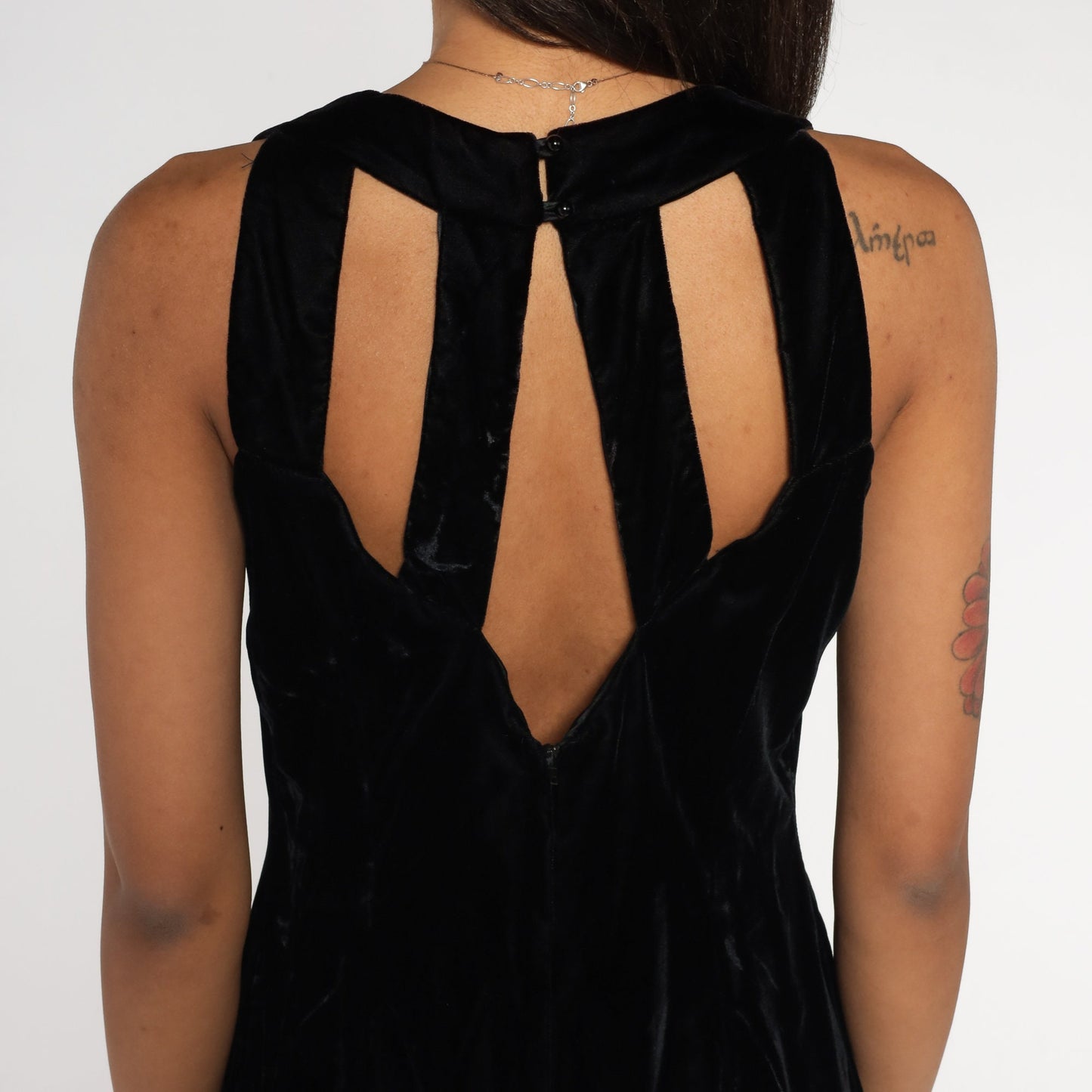 90s Jessica McClintock Black Velvet Mini Dress Beaded Sweetheart Neckline Medium