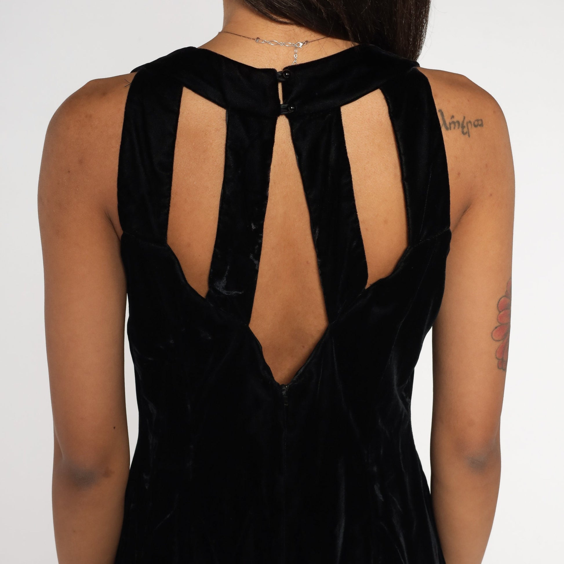 90s Jessica McClintock Black Velvet Mini Dress Beaded Sweetheart Neckline Medium