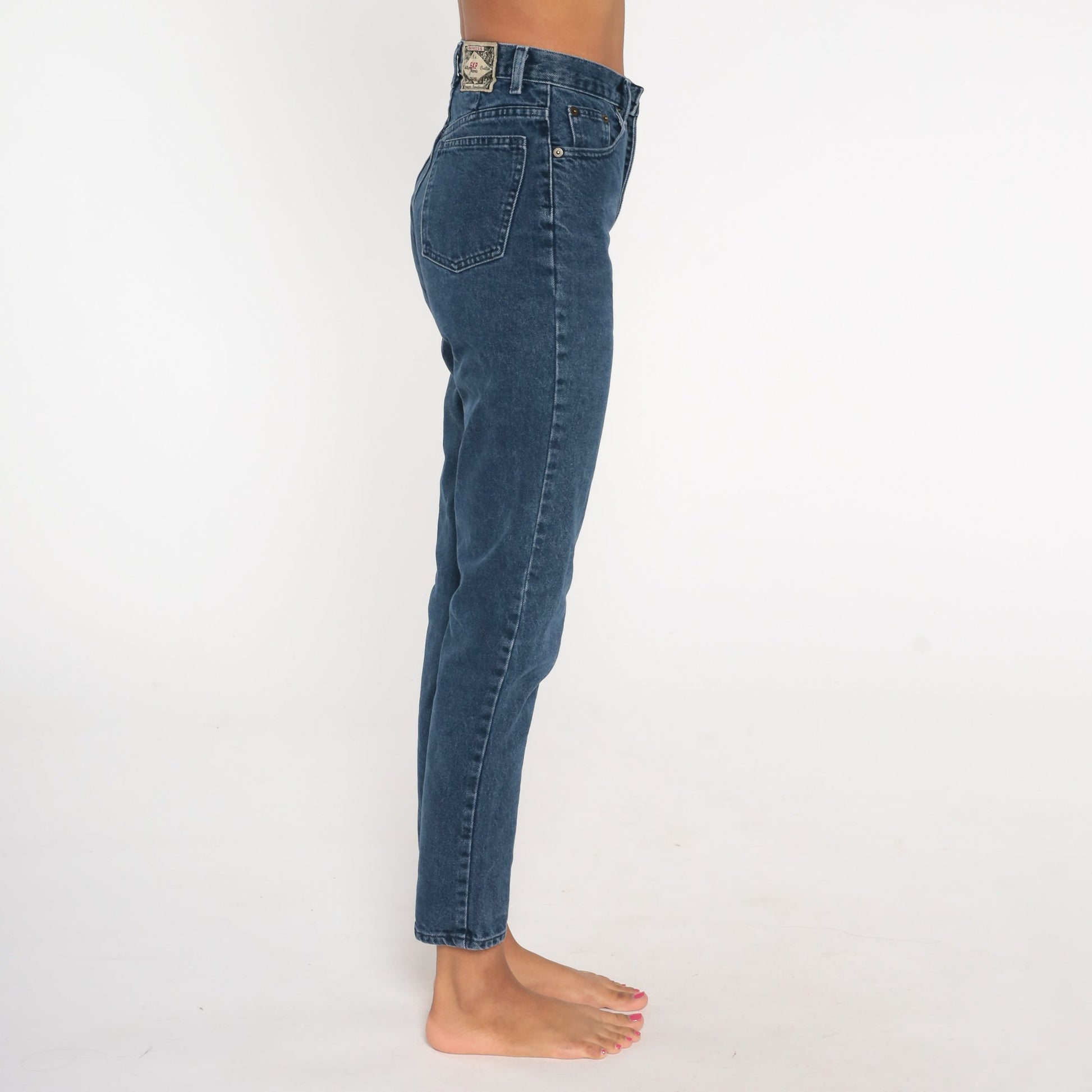 90s High-Waisted Skinny Jeans Barbed Wire G Blue Denim 2XS