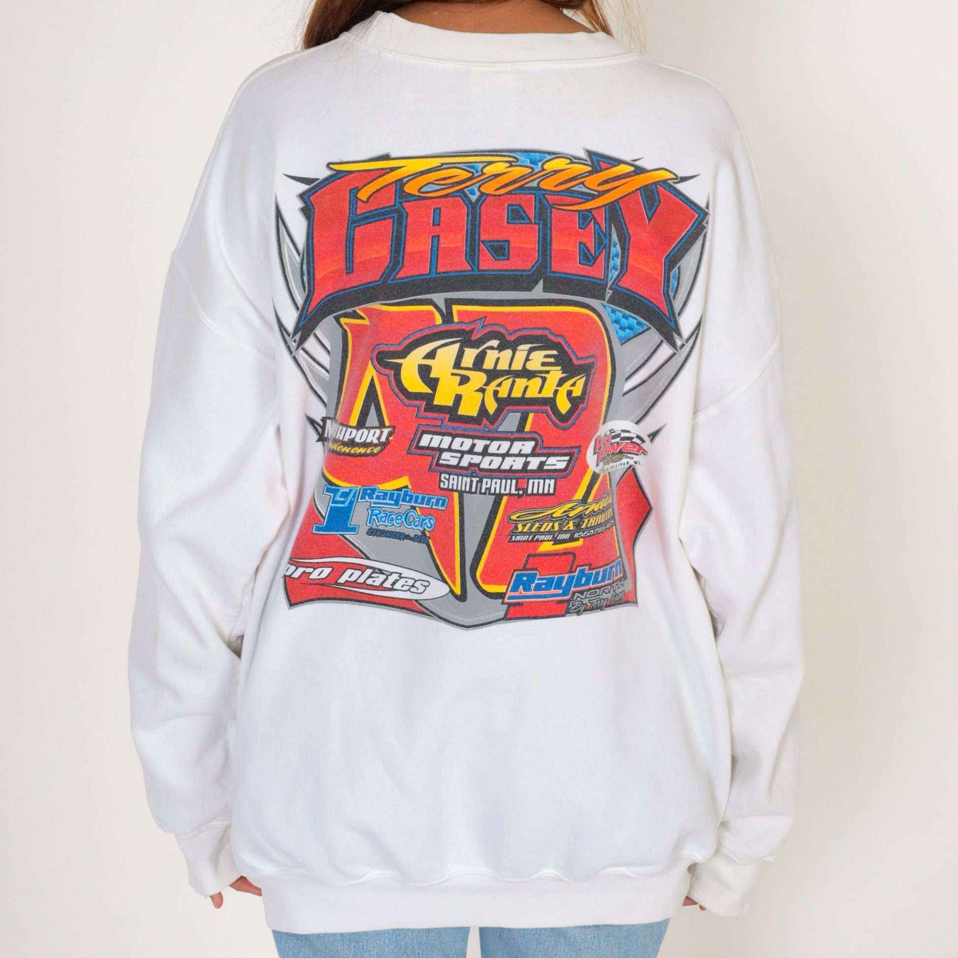 90s Terry Casey Mr Excitement Racing Sweatshirt Graphic Crewneck Extra Large