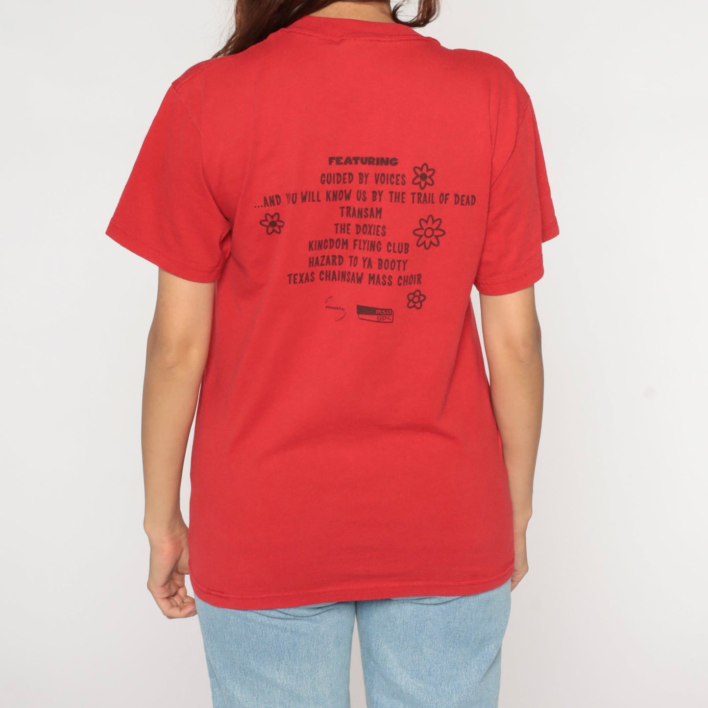 KCOU Springfest 2003 Music Festival T-Shirt Red Graphic Tee Medium
