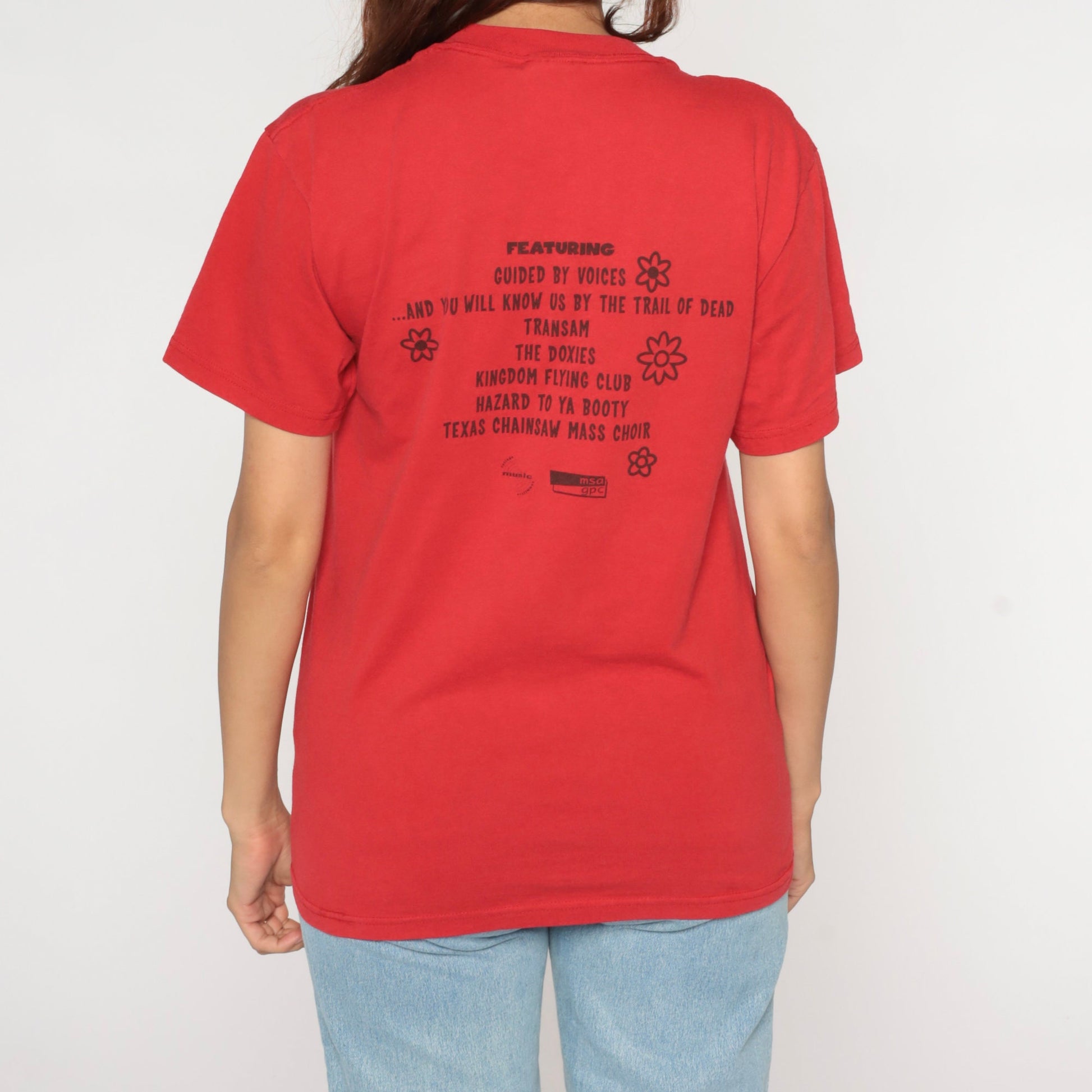 KCOU Springfest 2003 Music Festival T-Shirt Red Graphic Tee Medium