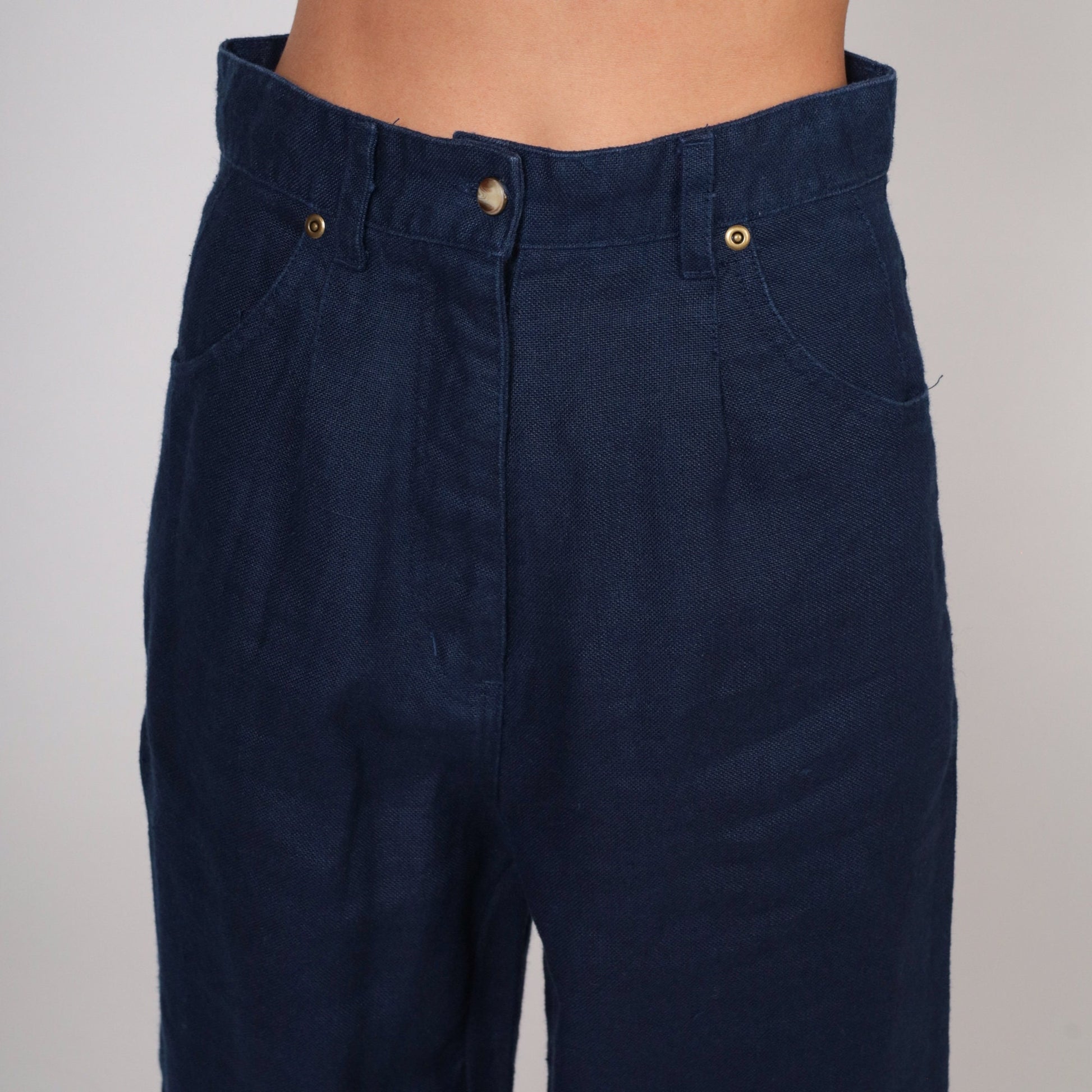 00s Ivy High-Waist Straight-Leg Dark Wash Jeans Medium M