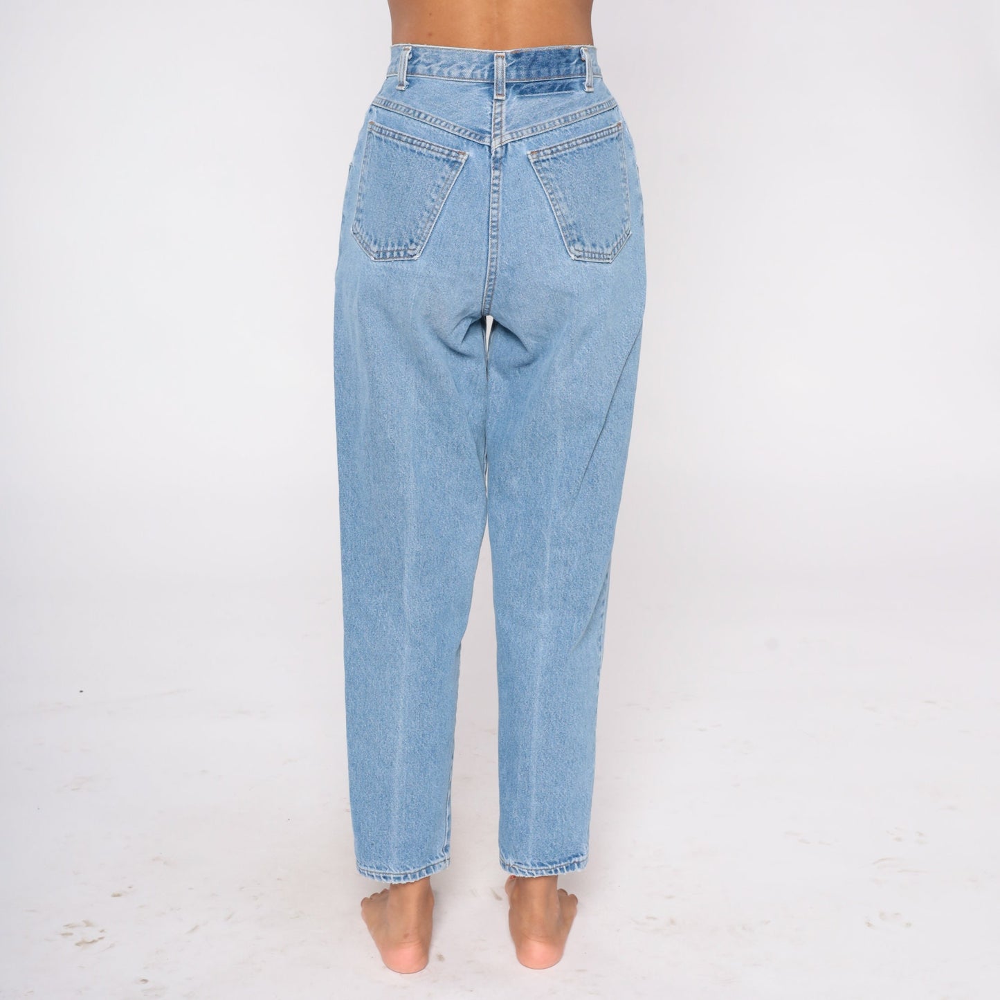 90s Vivaldi High Waist Tapered Denim Jeans Blue Straight Leg Extra Small