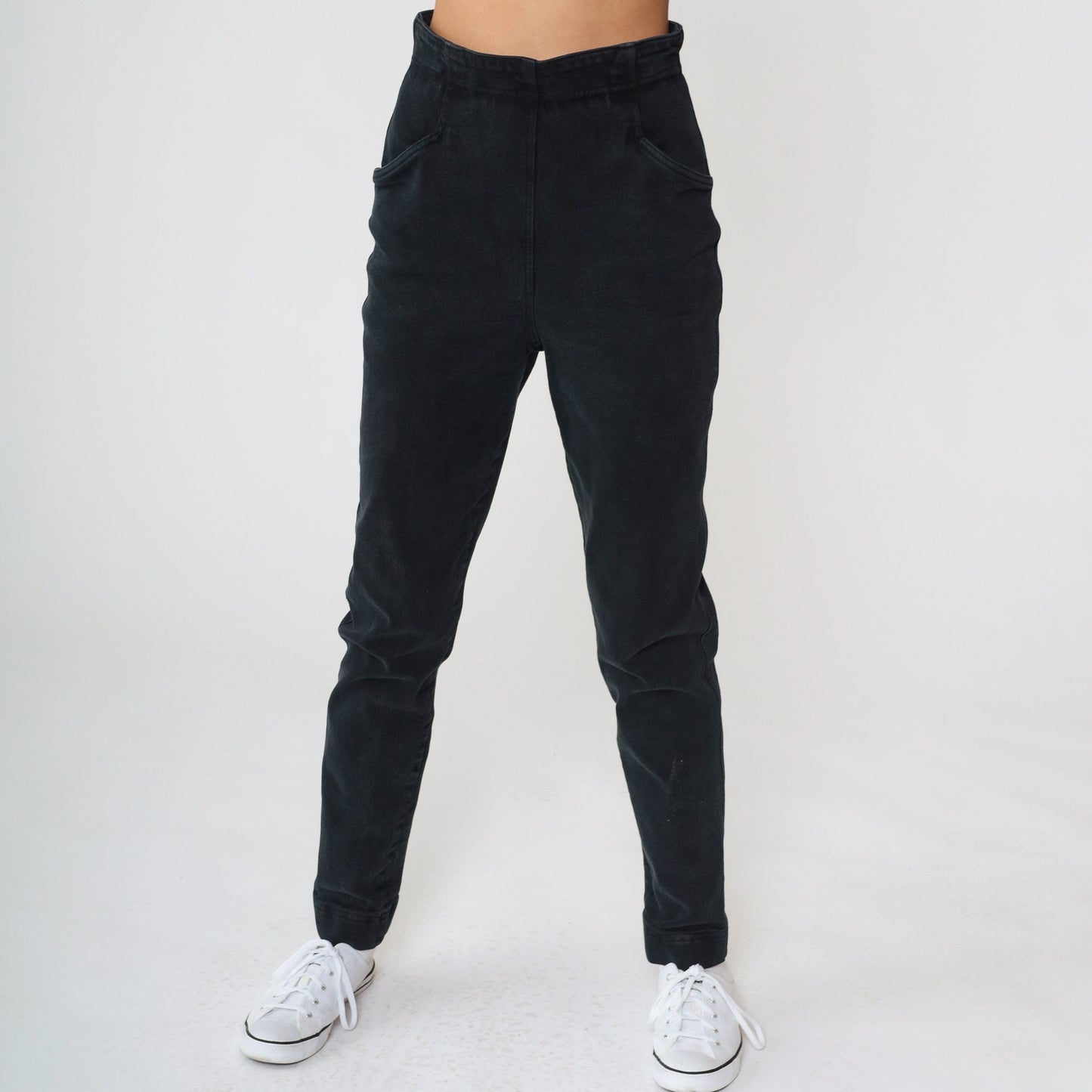 90s Black High Waisted Jeggings Slim Fit Denim Spandex Small S