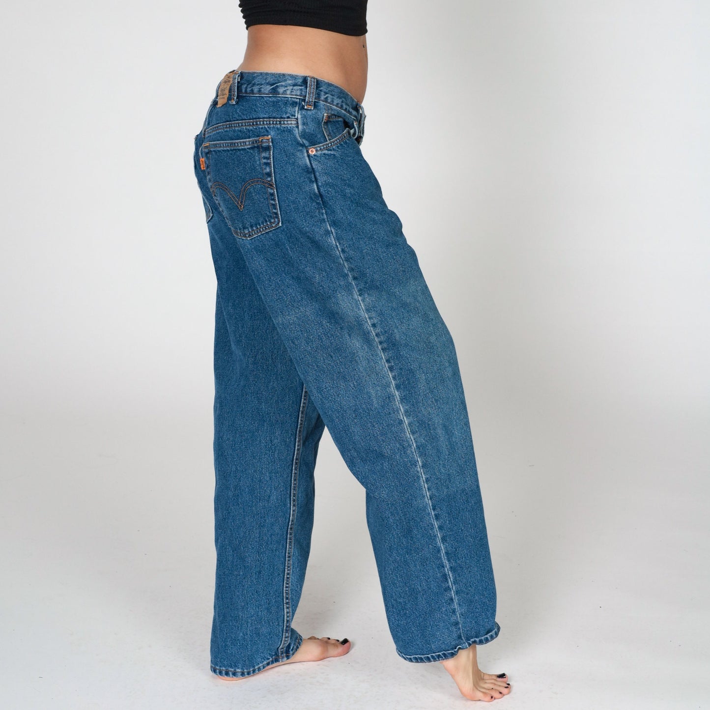 Levi's Y2K High-Waist Straight Leg Jeans Blue Denim 36x30