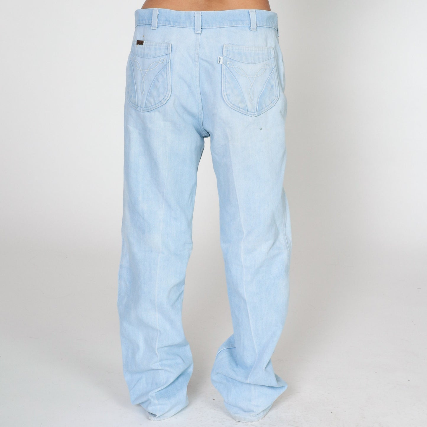 70s Levi's White Tab High Rise Straight Leg Jeans Light Wash Men's 36x34