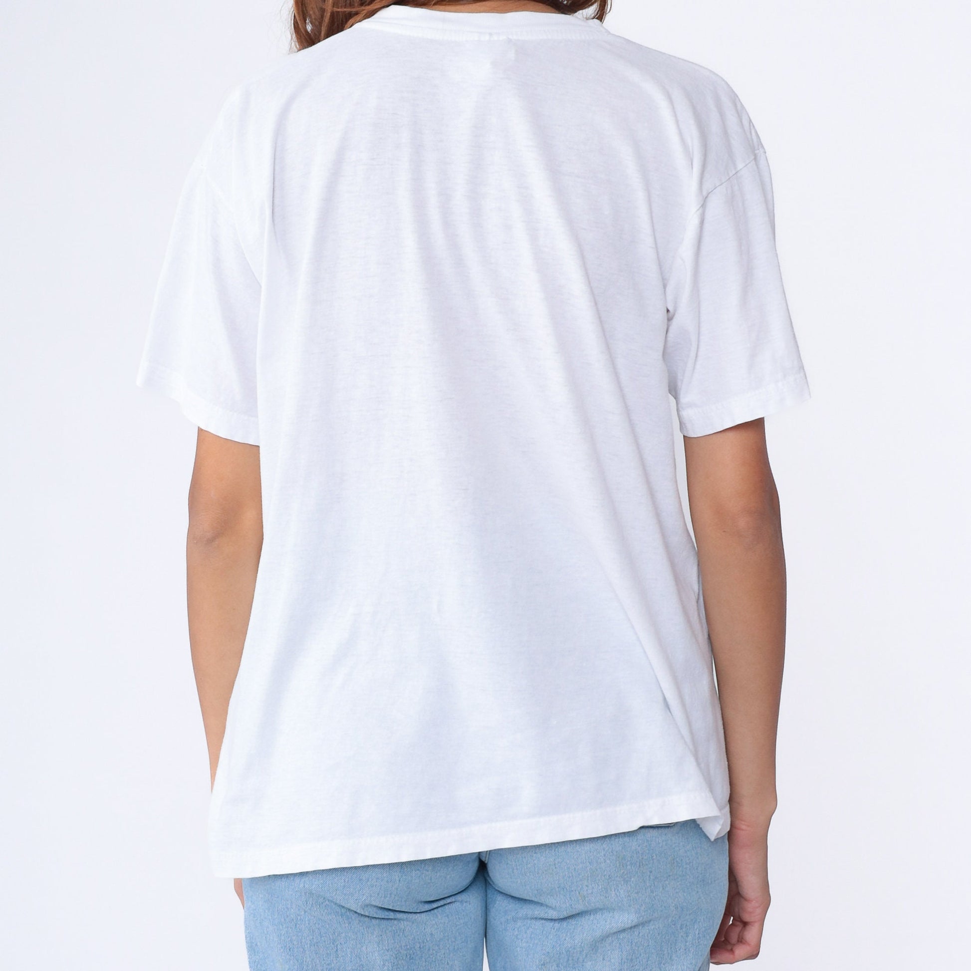 90s Bahamas Stirrup Cay Graphic T-Shirt White Cotton Tee Large L