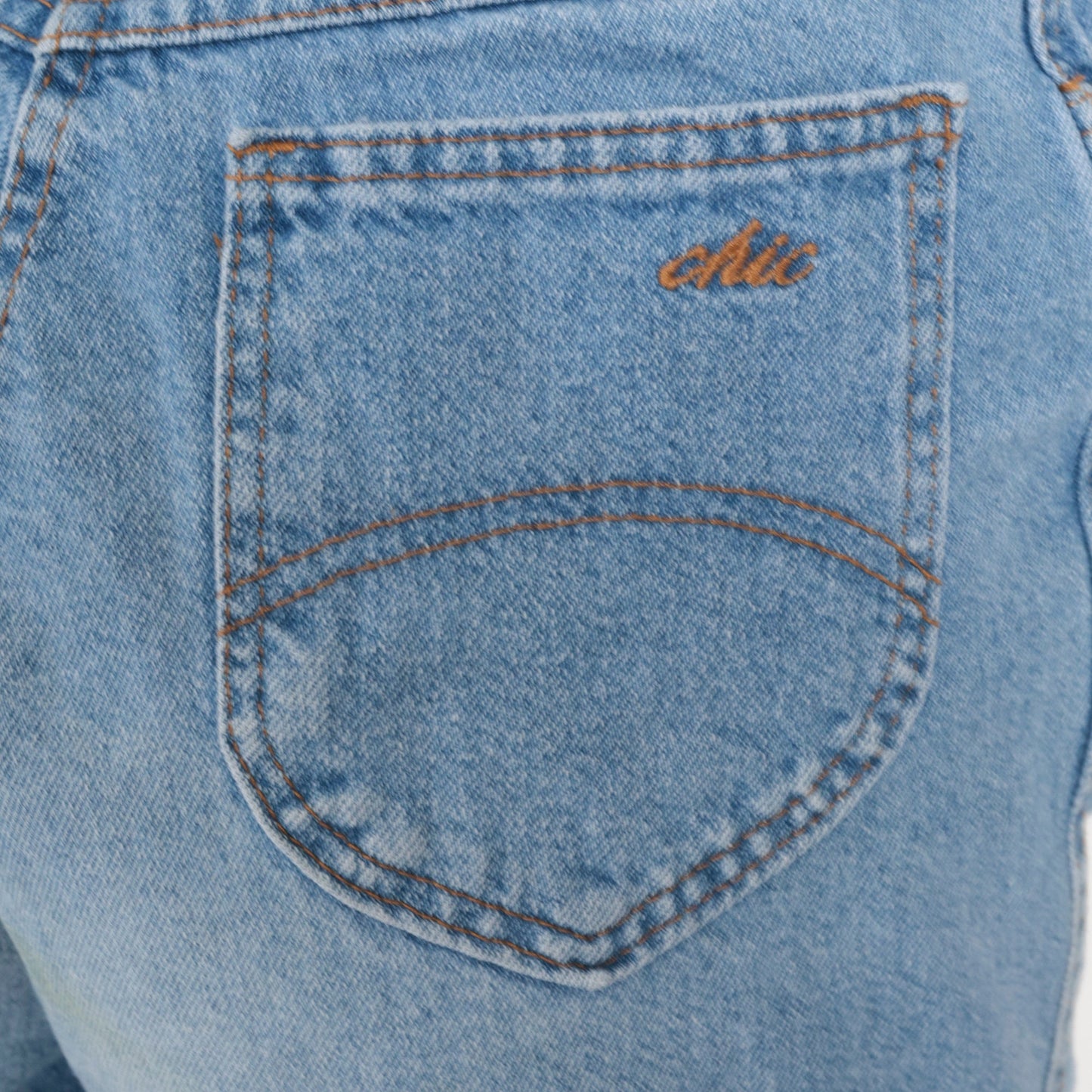 90s Blue Denim Bermuda Shorts High Rise Stone Wash Extra Small XS