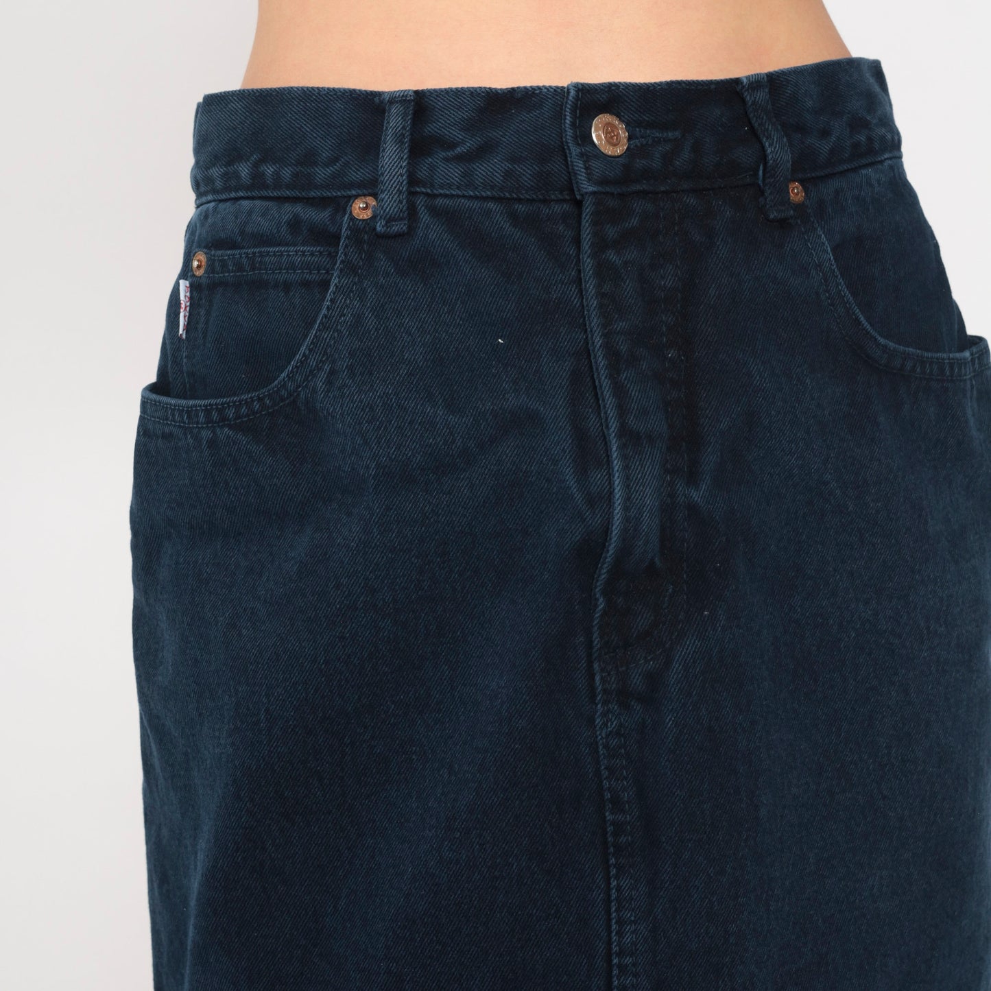 90s Jokko Black Denim Mini Skirt High Waisted Small