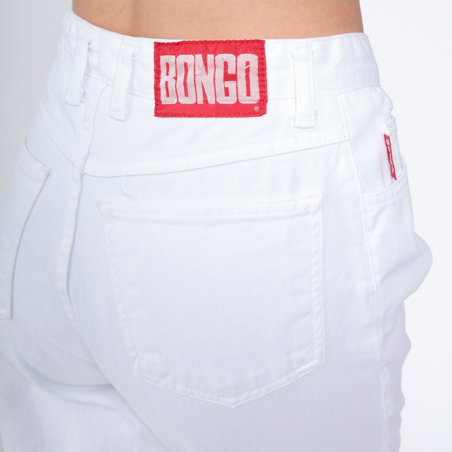 90s Bongo White High-Waist Tapered Denim Jeans Small S