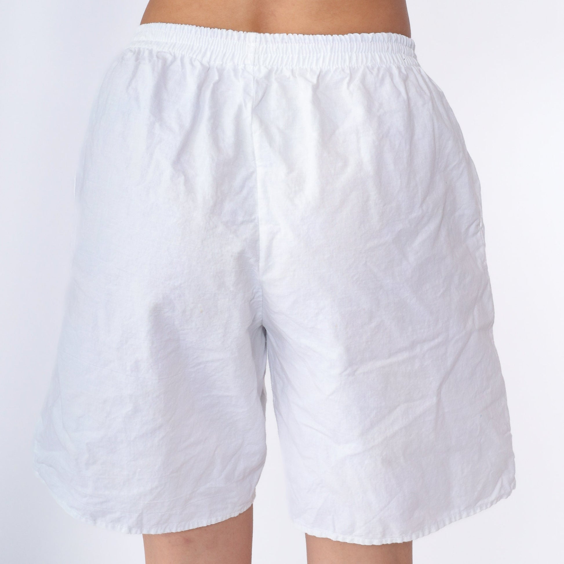 90s Belize San Pedro Scuba Diver Graphic Shorts White Cotton Small Medium