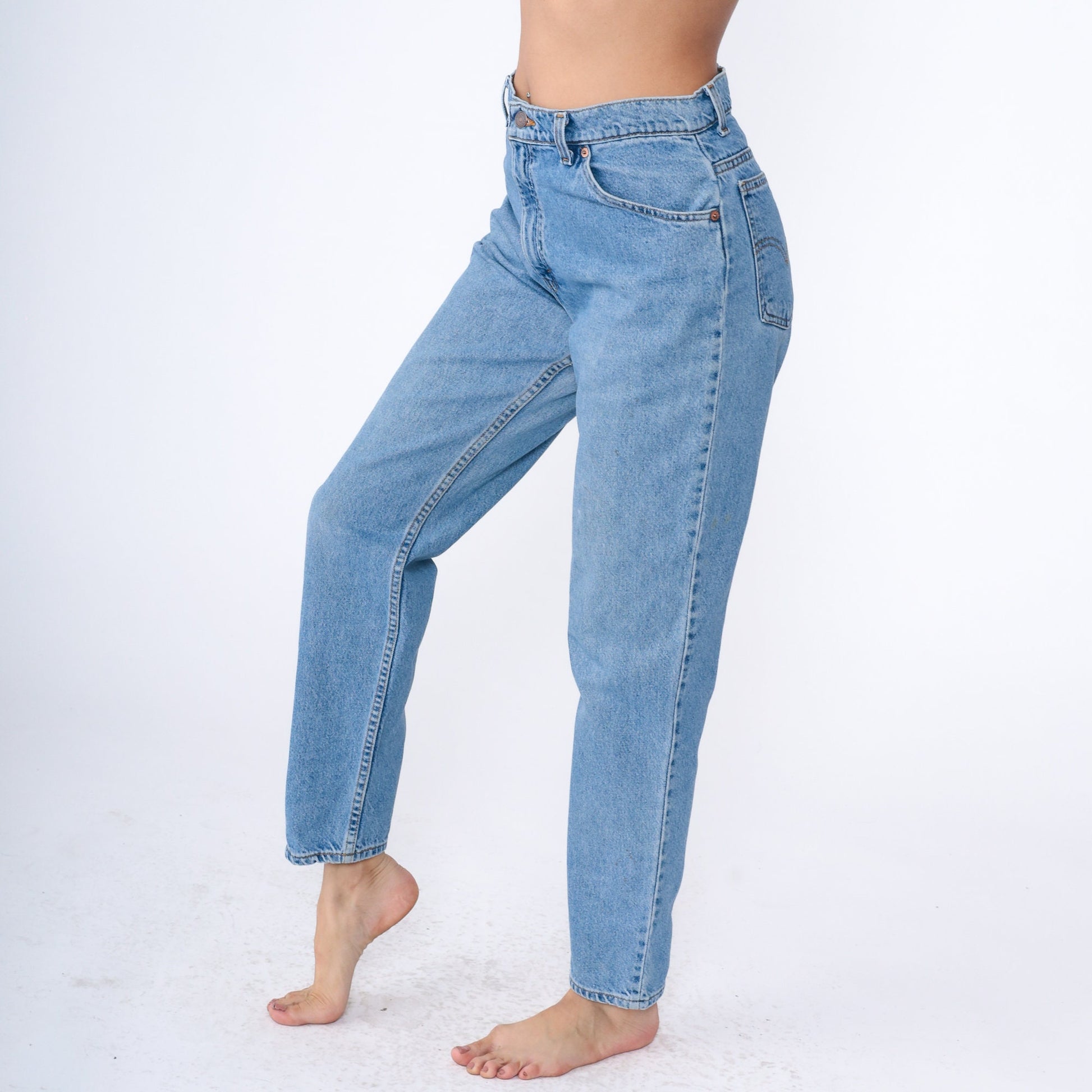 90s Levi's 951 High Waist Tapered Mom Jeans Medium Blue Denim Medium 10